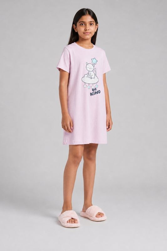 YAWN Kids' Pink Night Dress