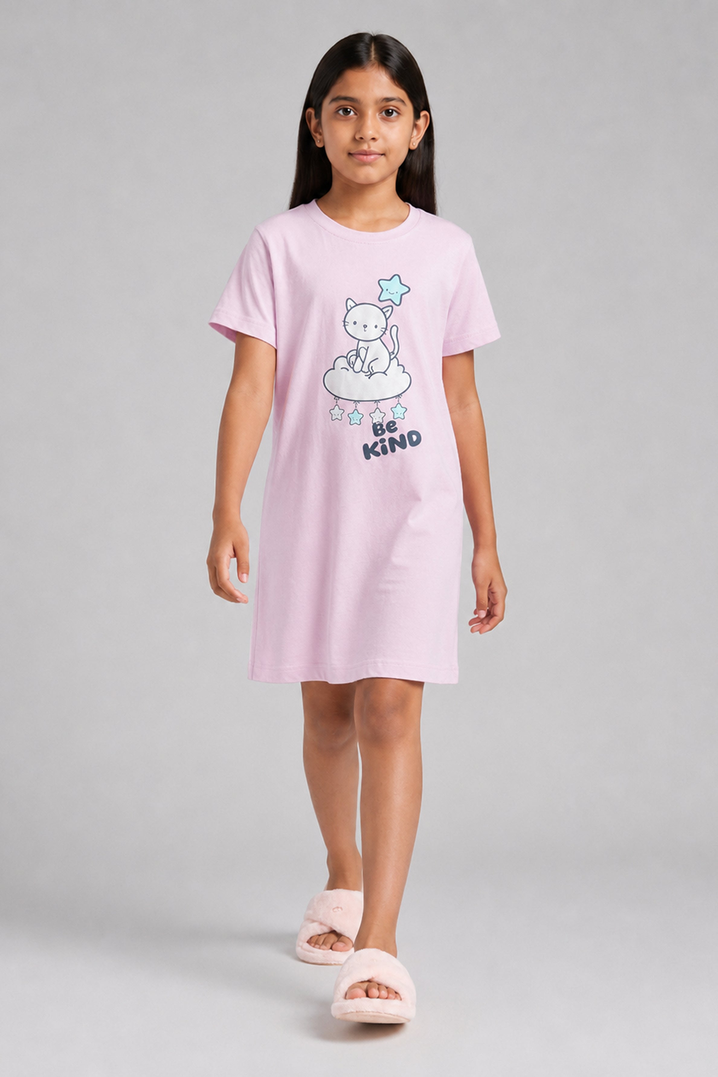 YAWN Kids Girls Night Dress - Pink