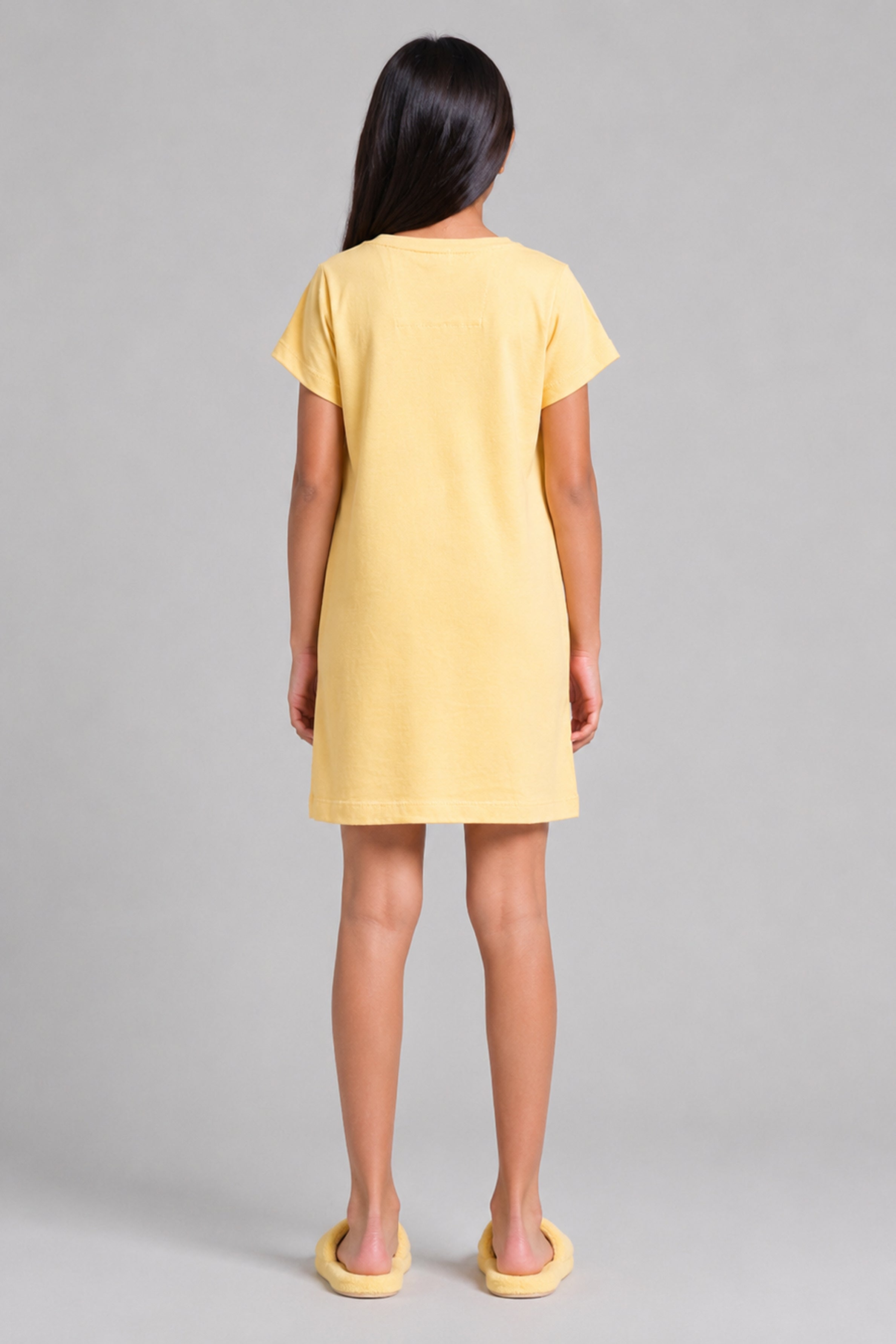 YAWN Kids Girls Night Dress - Yellow