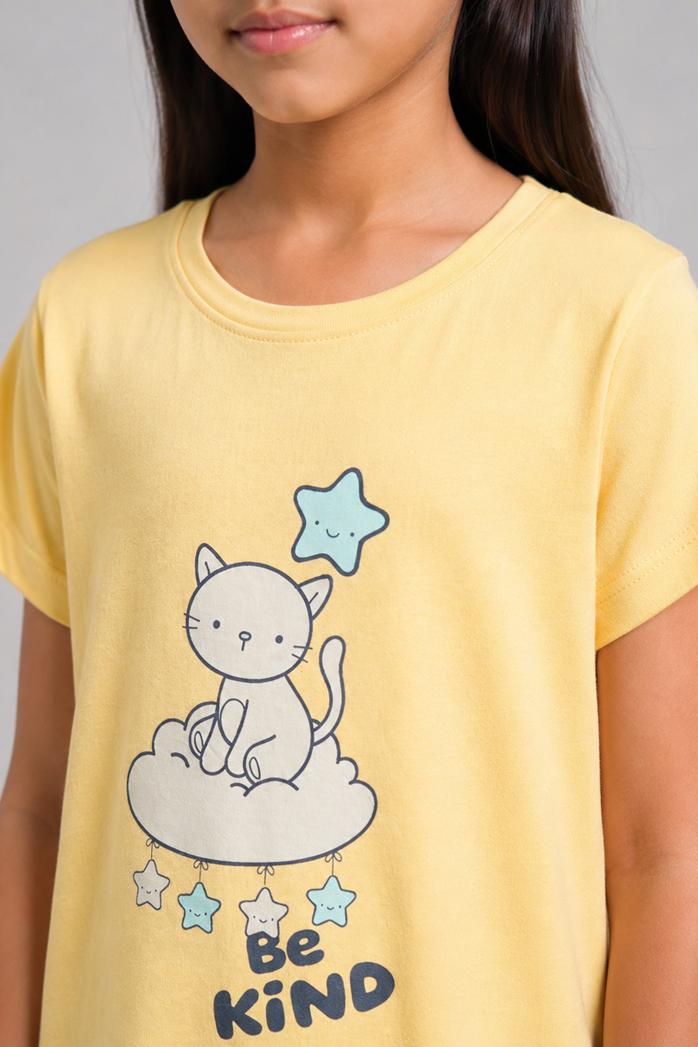 YAWN Kids Girls Night Dress - Yellow