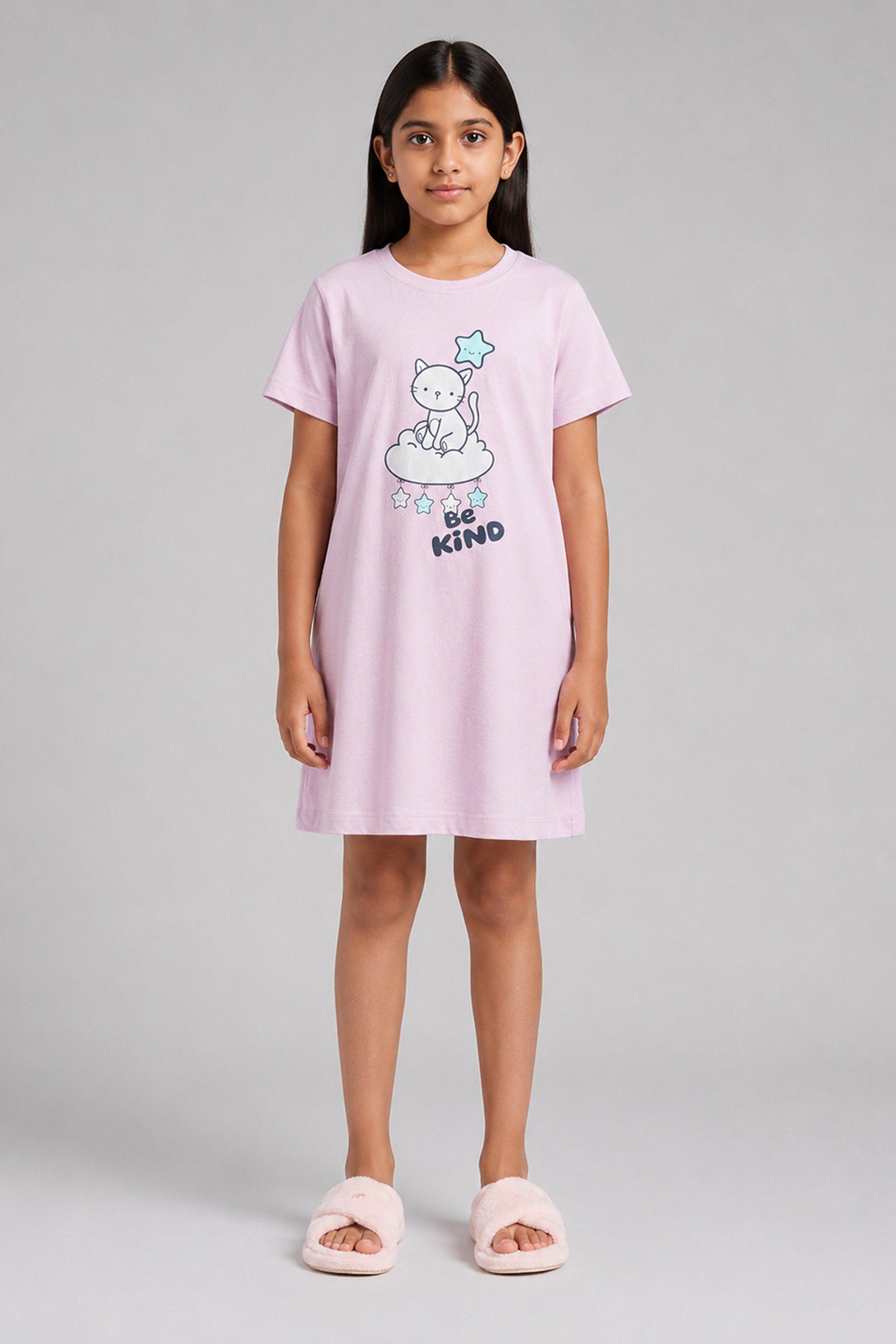 YAWN Kids Girls Night Dress - Pink