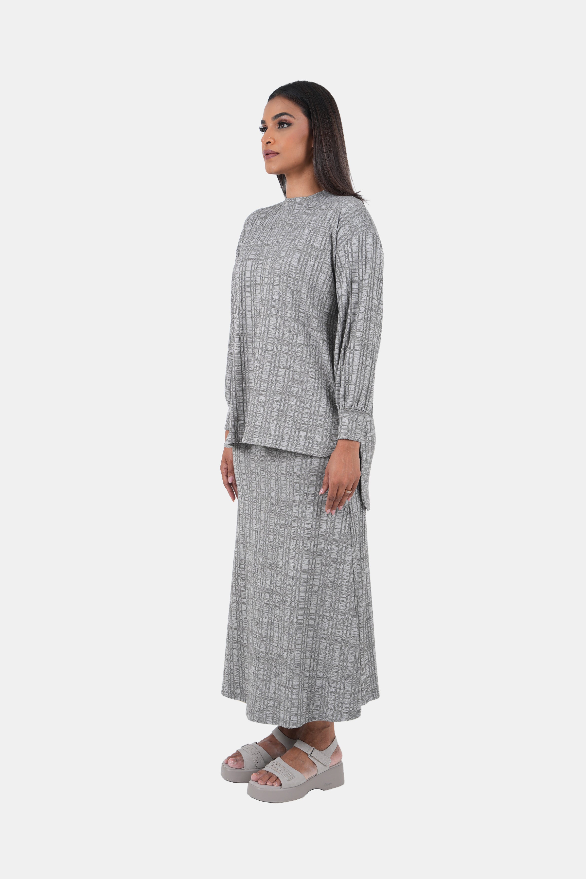 Hada SCENE Women's Luxe Street Plain Long Sleeve Top