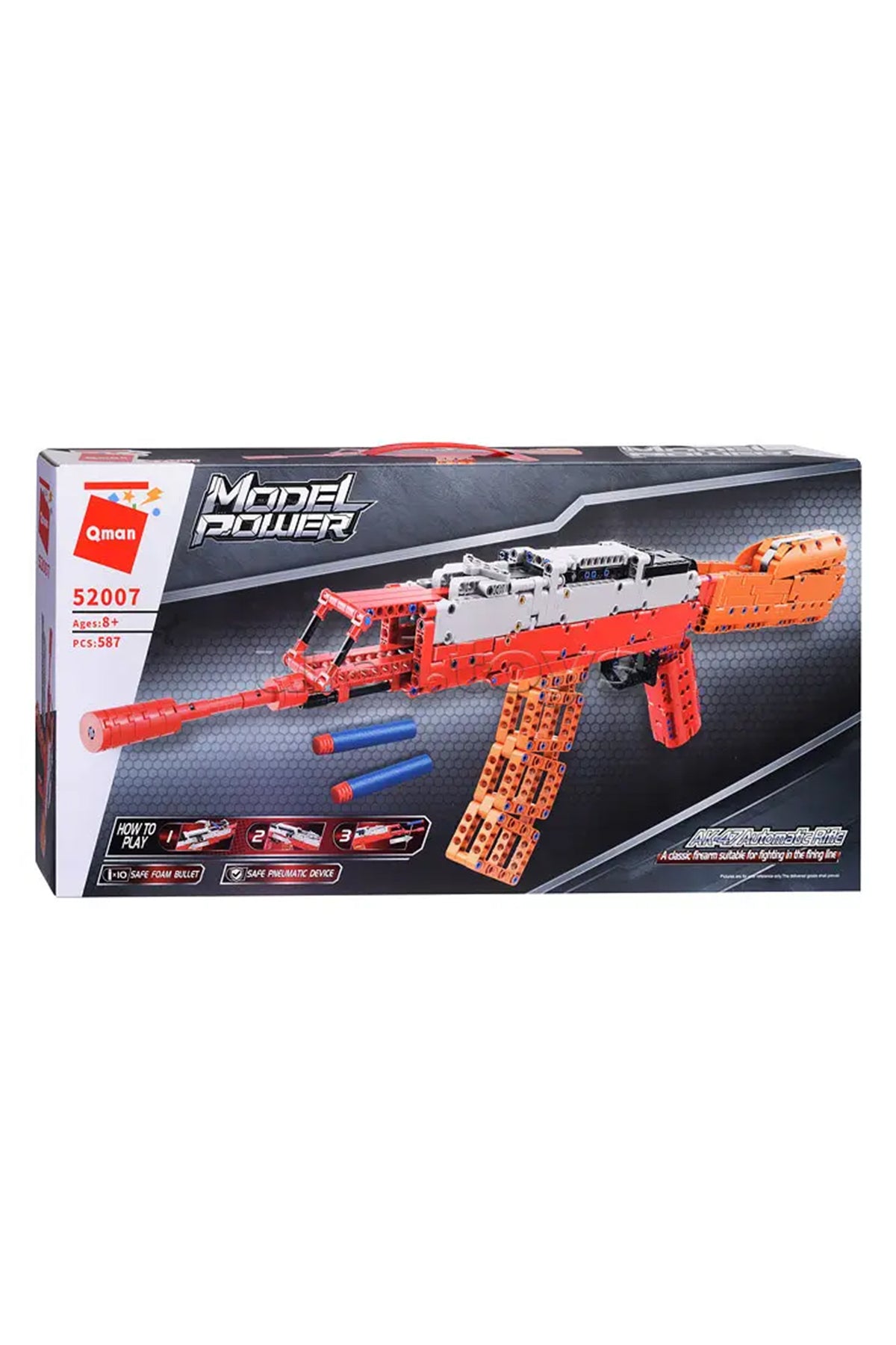 Qman: AK-47 Automatic Rifle Assemble Toy Play Set