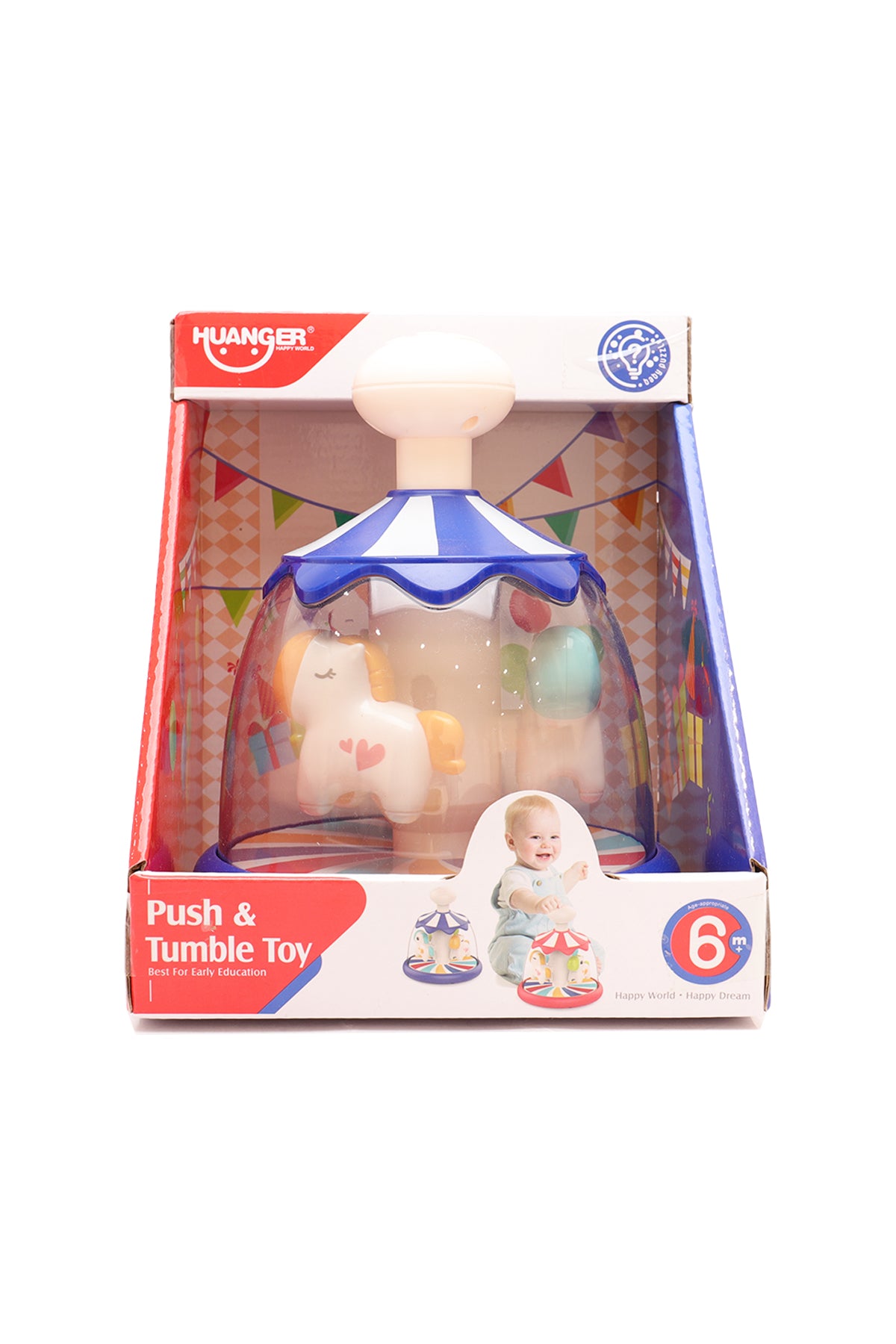 Huanger Baby Push & Tumble Toy-Pony