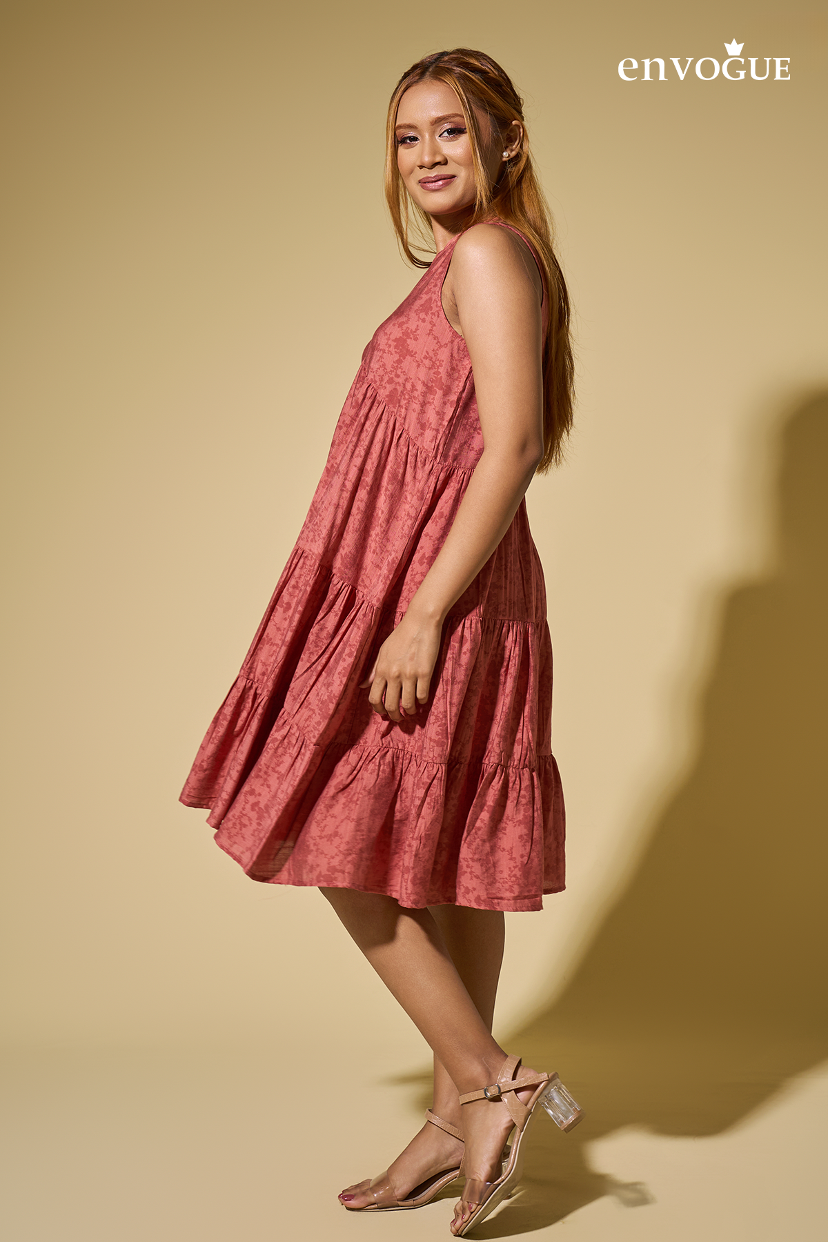 Envogue UBRAN BLOOM Women's Flared Frill Casual Dress