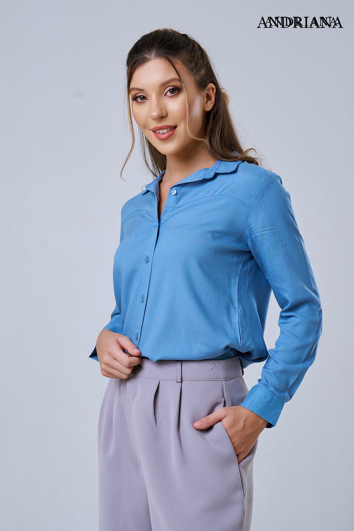 Andriana Elegance Women's Chic Office Blouse