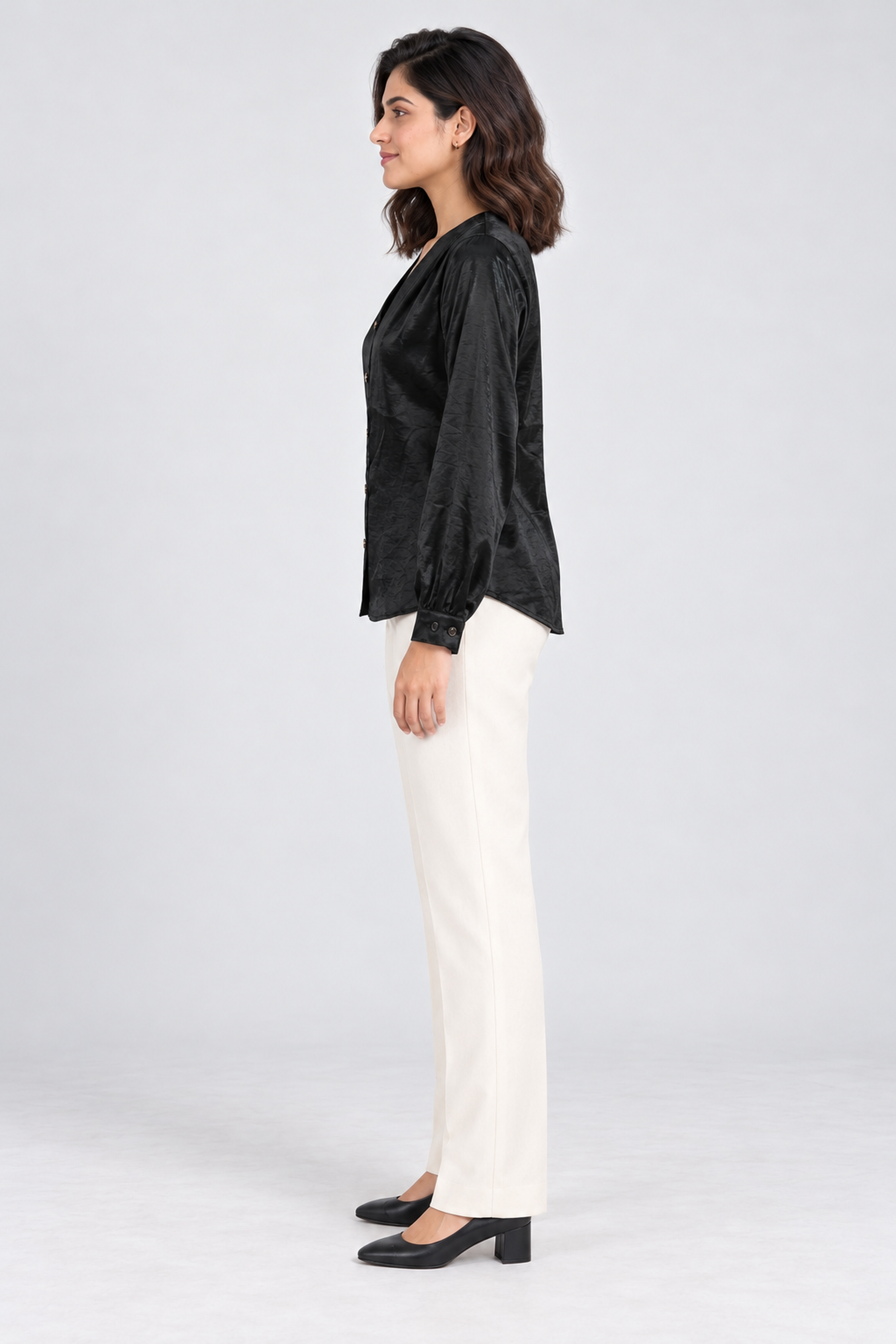 FOREVER 21 Women's Formal Regular Blouse - Black