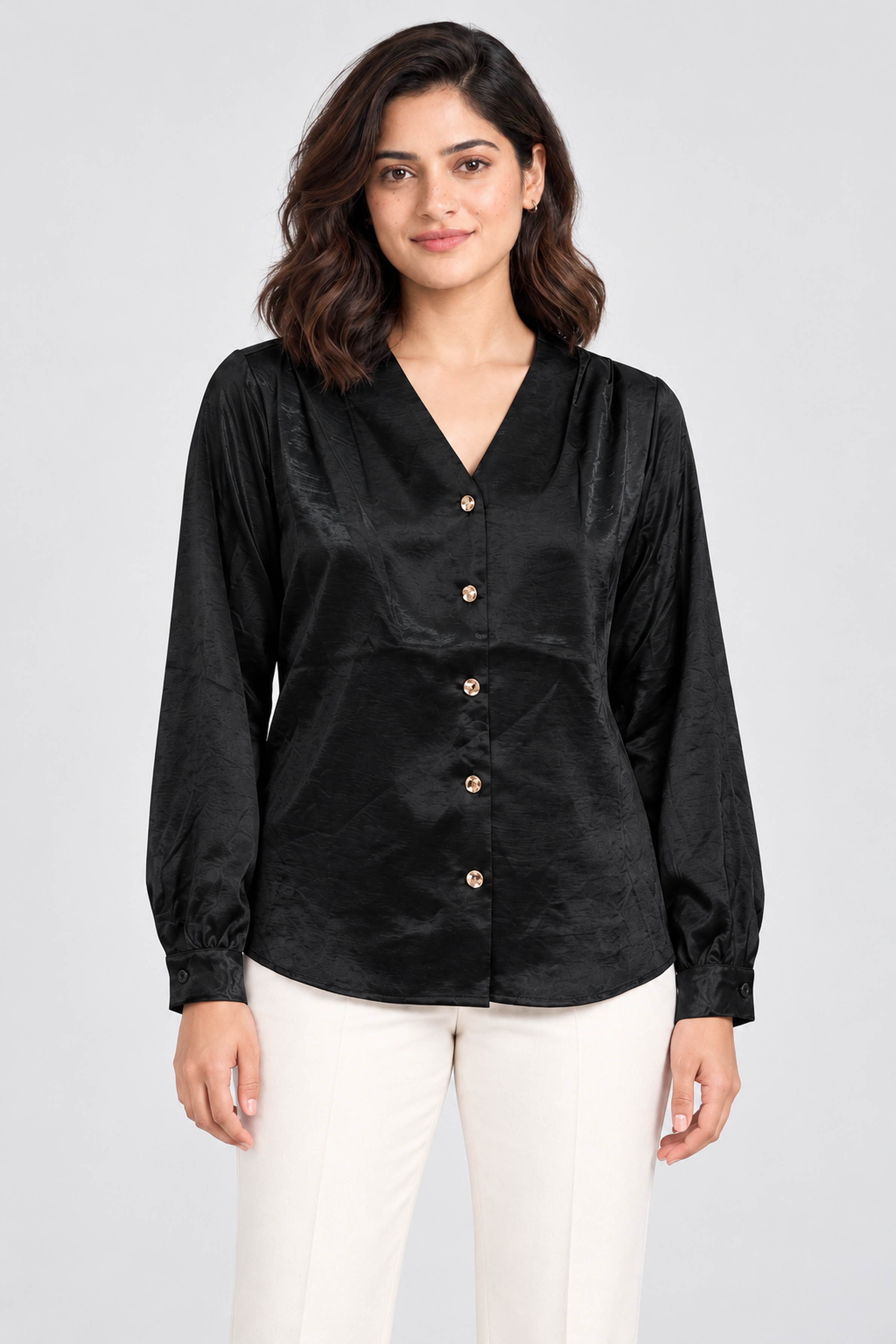 FOREVER 21 Women's Formal Regular Blouse - Black