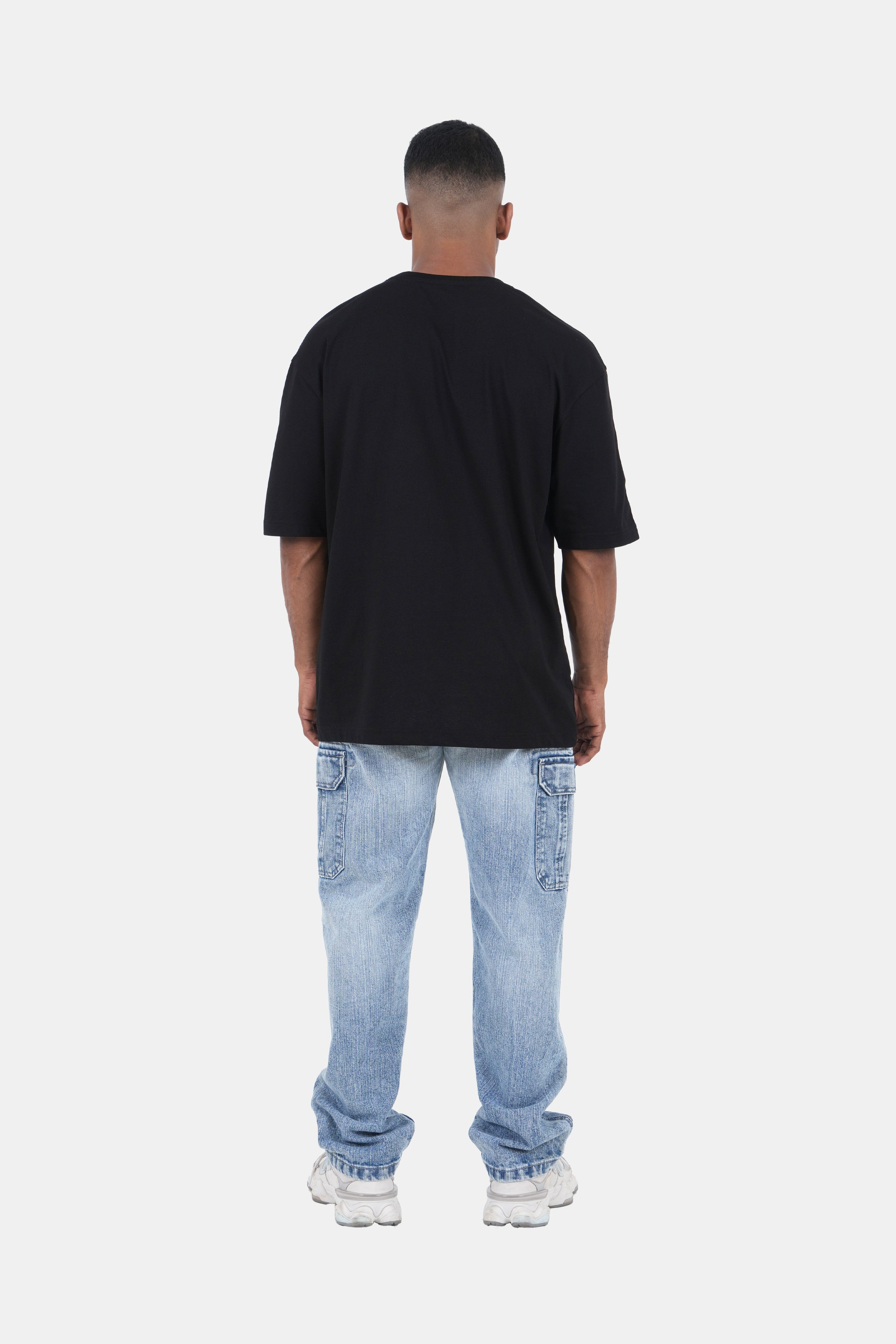 Hustle Men's Jersey Vibes Cargo Denim Jeans