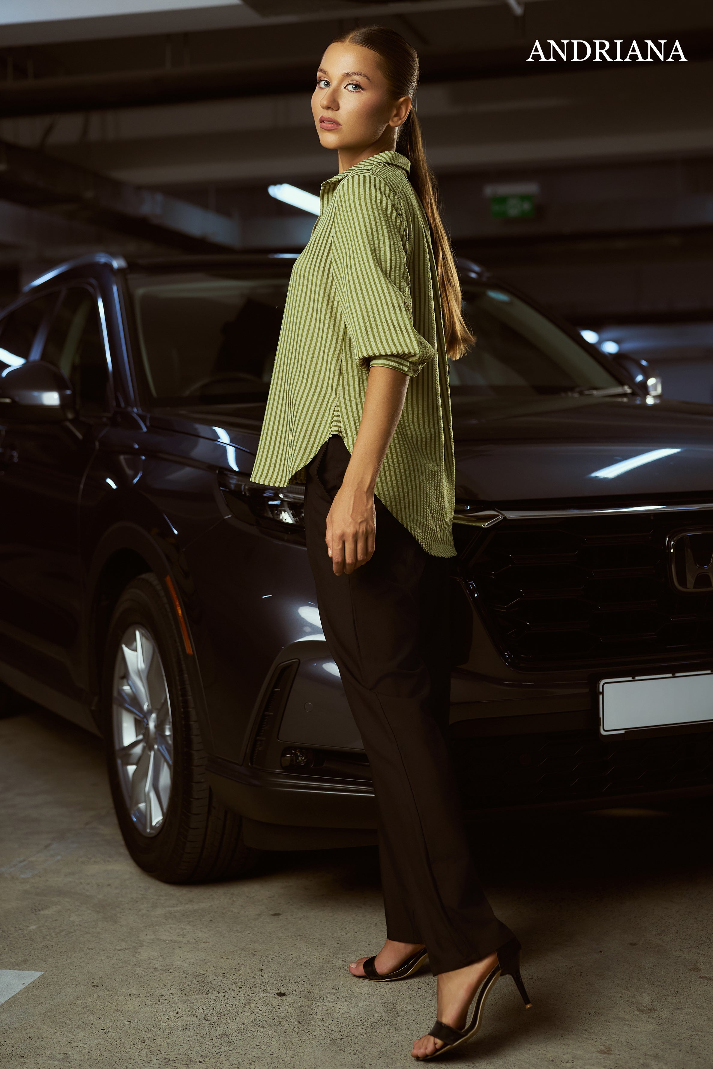 Andriana Women's Striped Blouse - Formal Wear