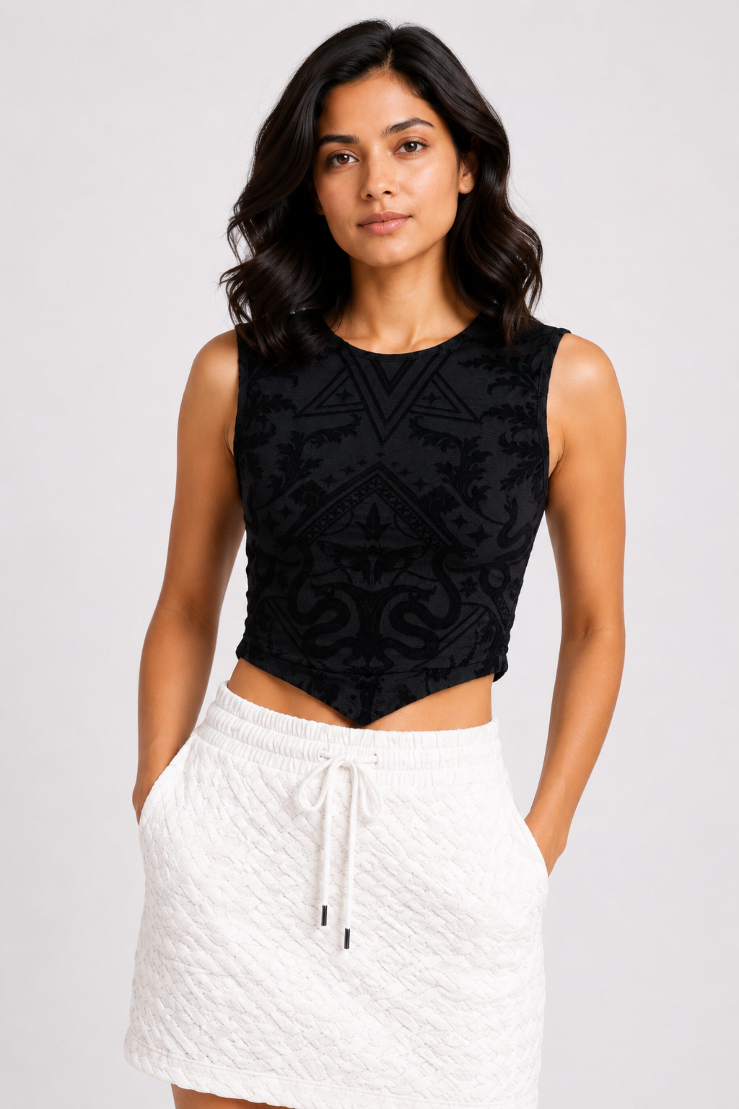 MODANO Sleeveless Party Top - Black