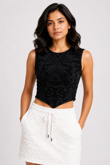 MODANO Sleeveless Party Top - Black