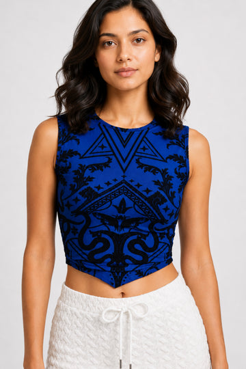 MODANO Sleeveless Party Top - Blue
