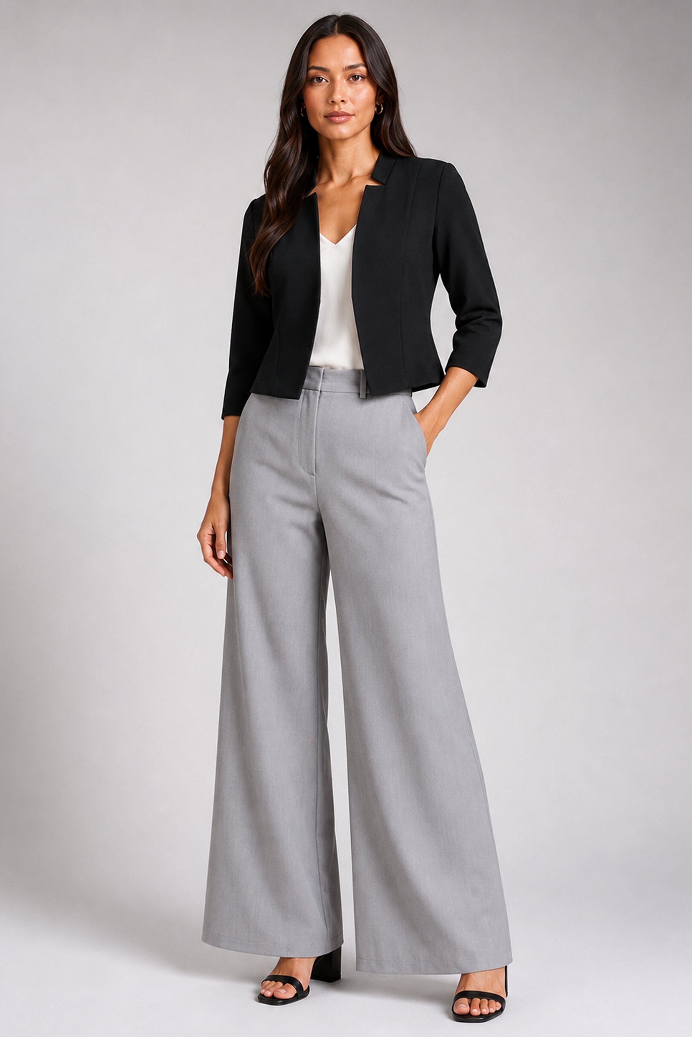 Envogue Forma Wide Leg Pant - Ash