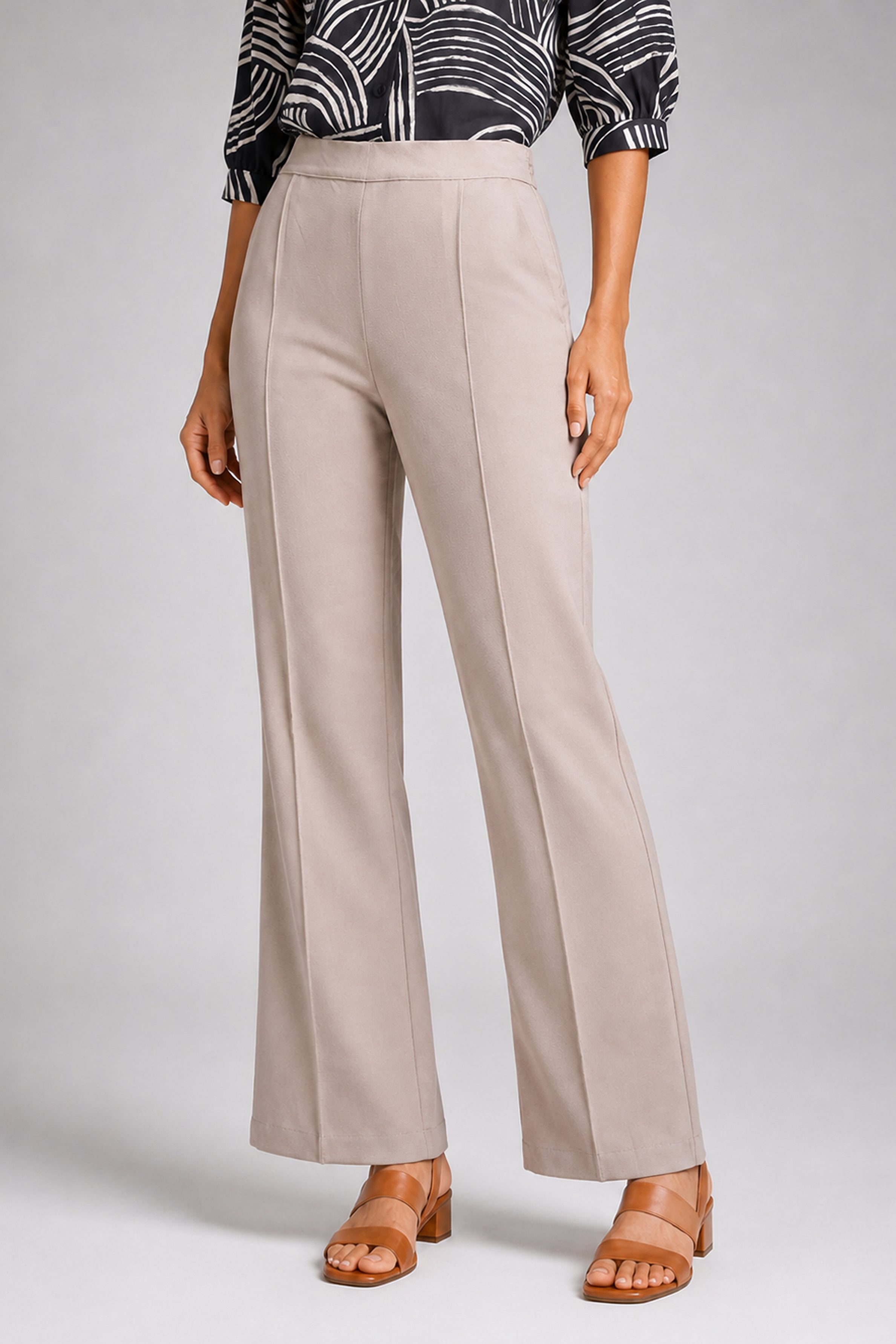 Envogue Forma Wide Leg Pant - Beige