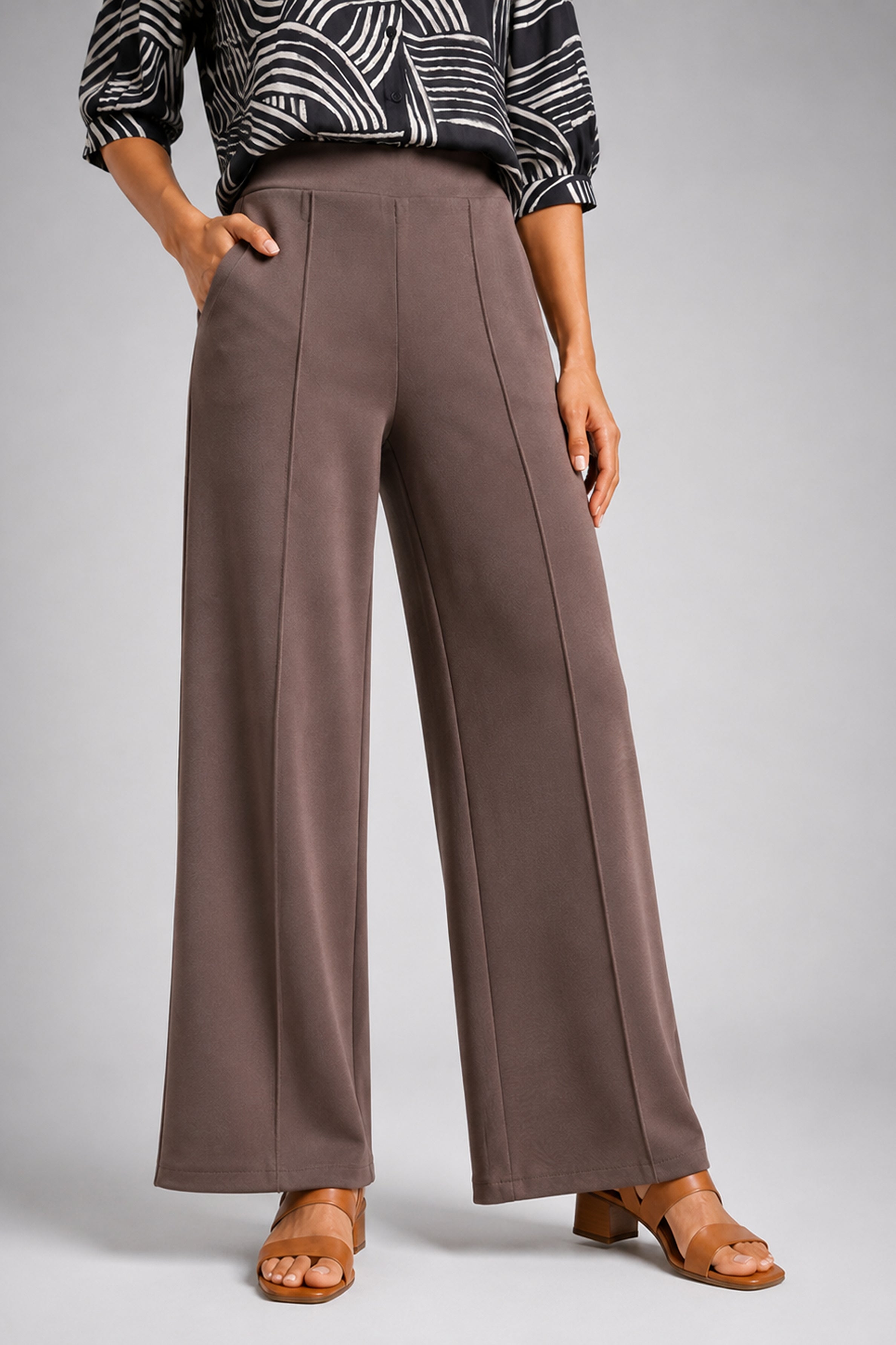 Envogue Forma Wide Leg Pant - Gray