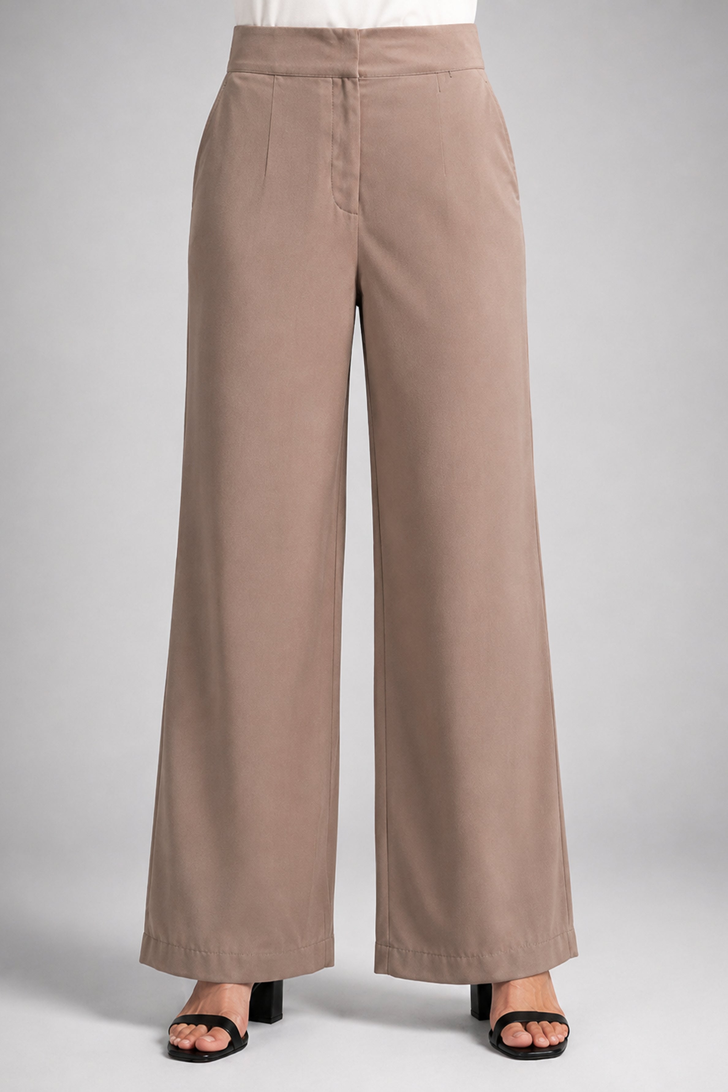 Envogue Forma Wide Leg Pant - Beige