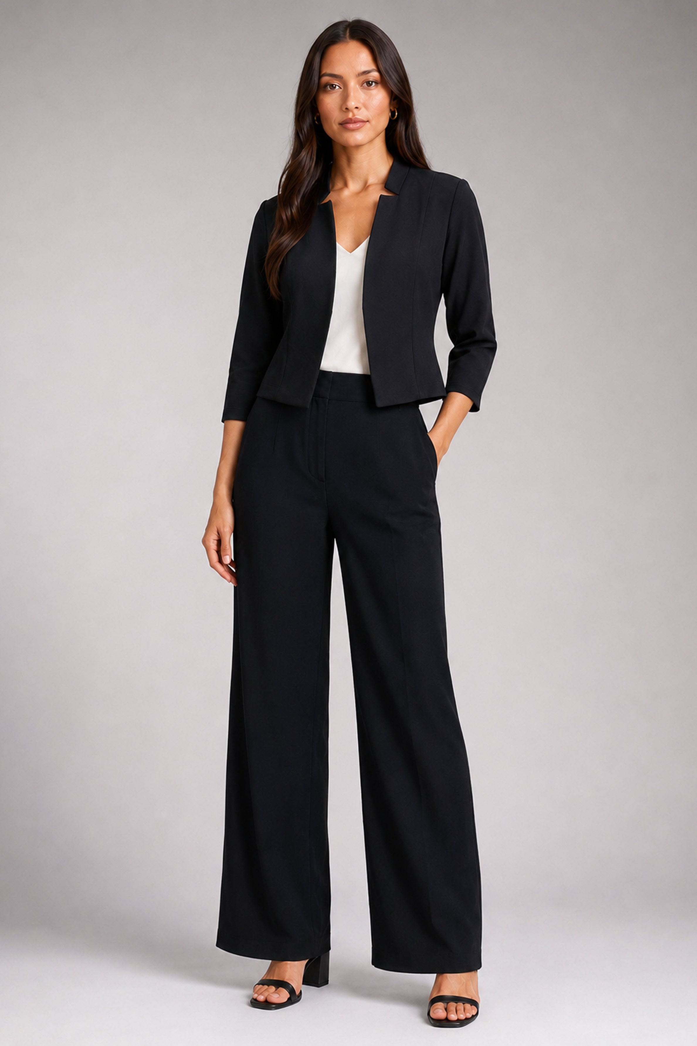 Envogue Forma Wide Leg Pant - Black