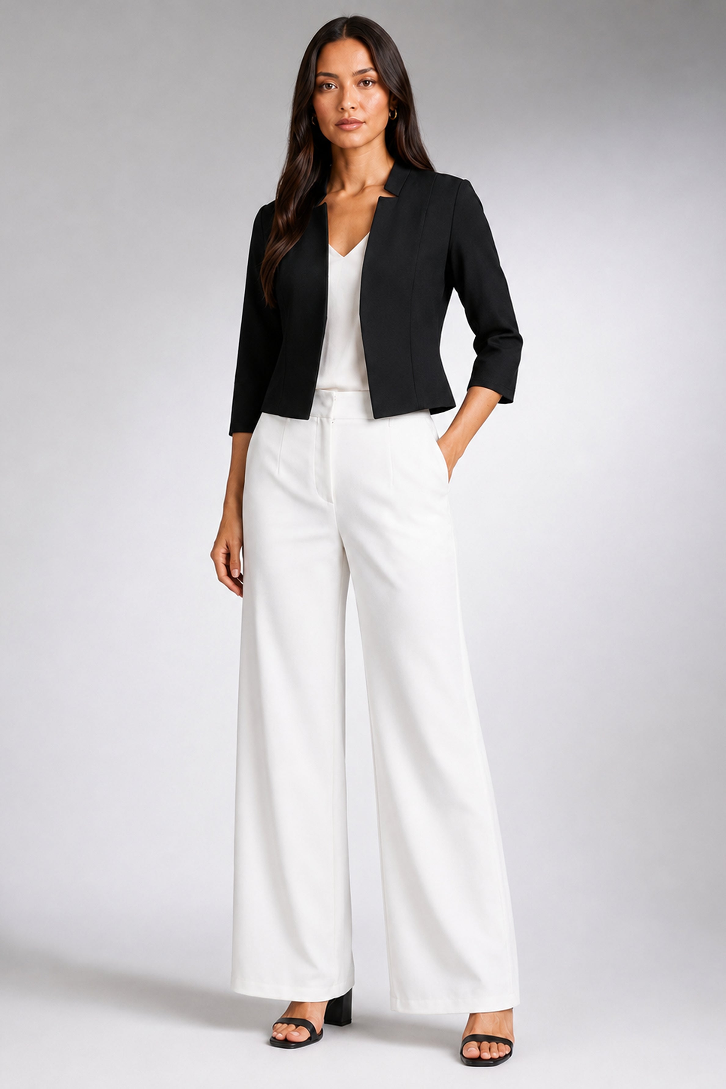 Envogue Forma Wide Leg Pant - White