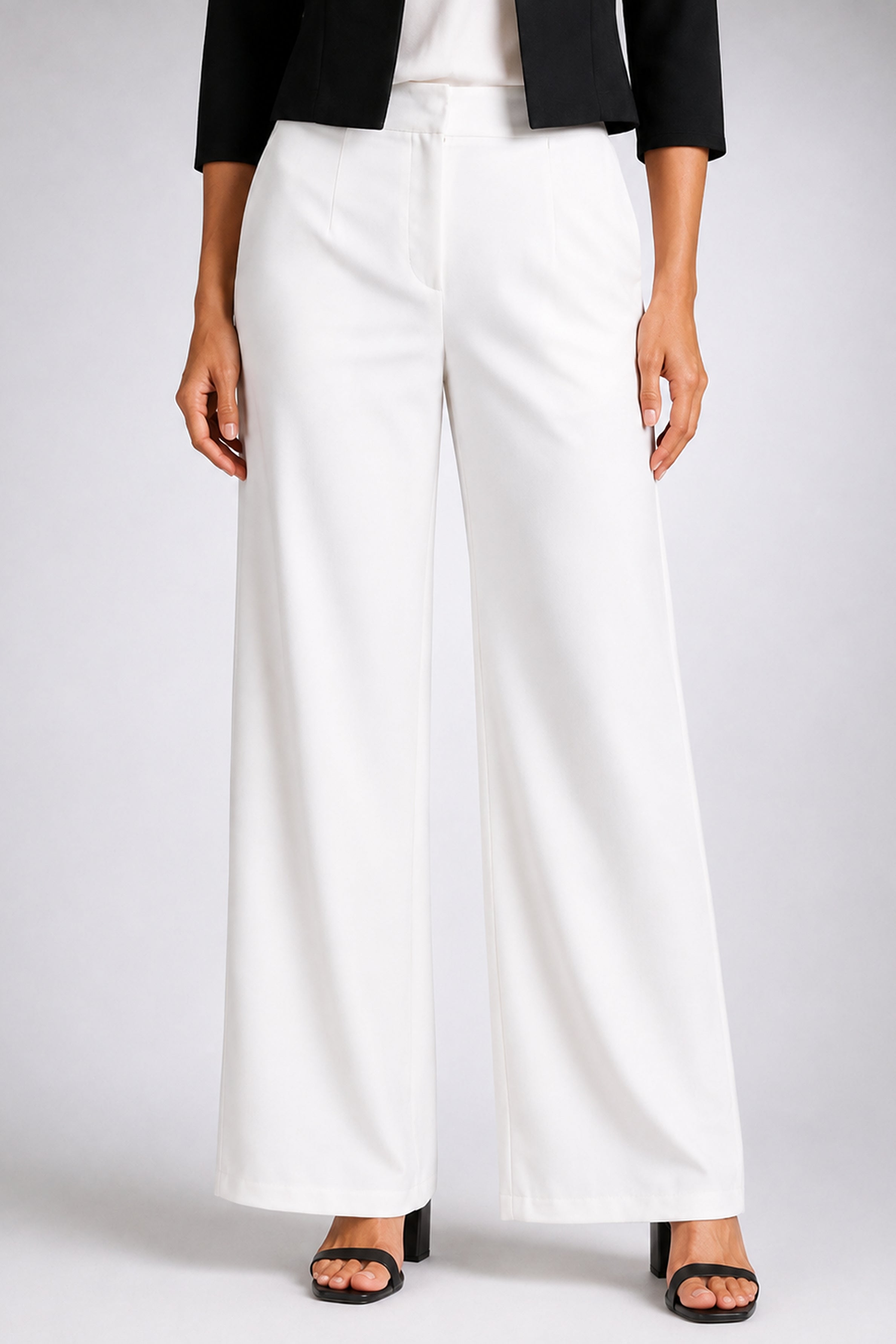 Envogue Forma Wide Leg Pant - White