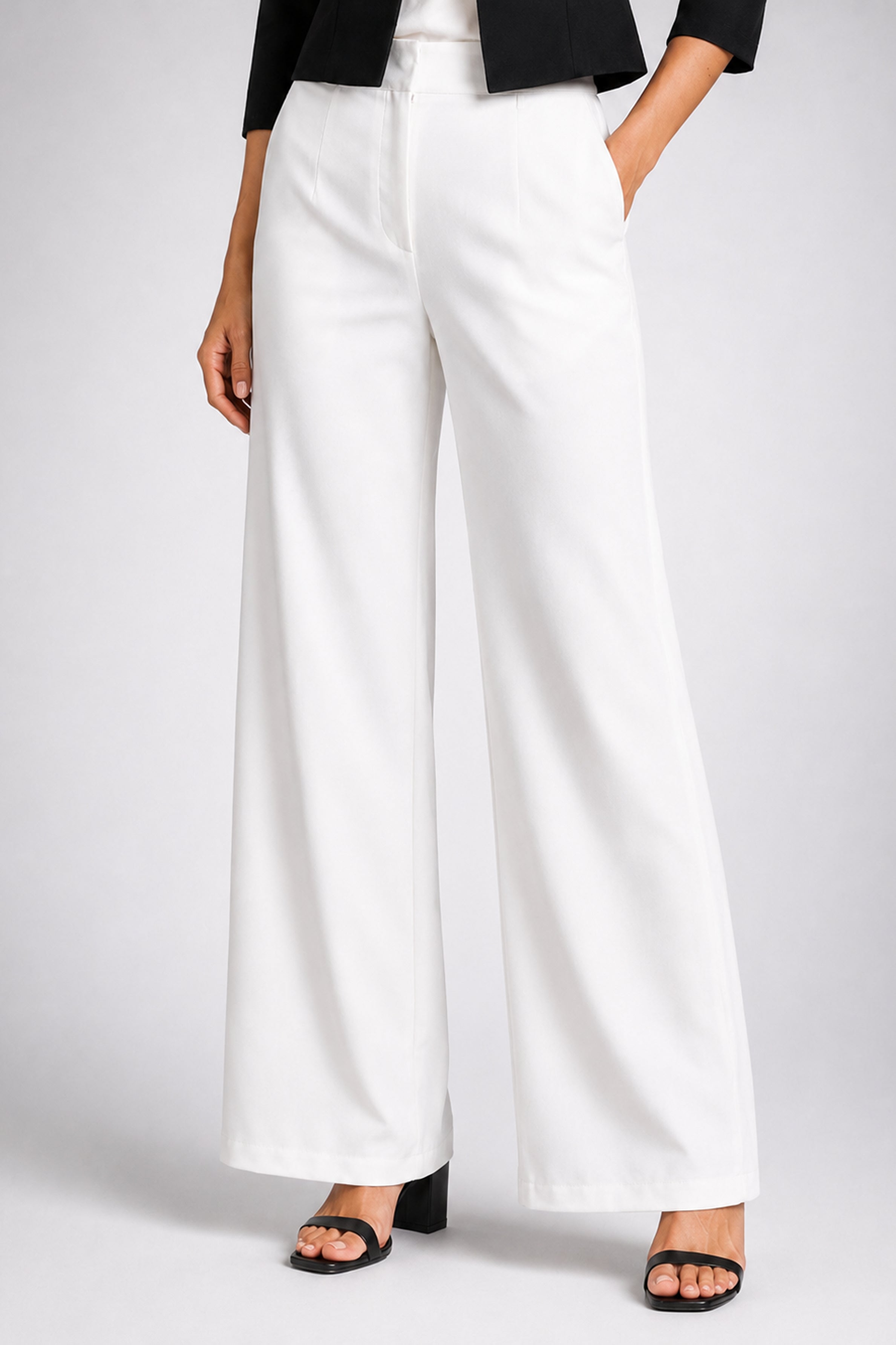 Envogue Forma Wide Leg Pant - White