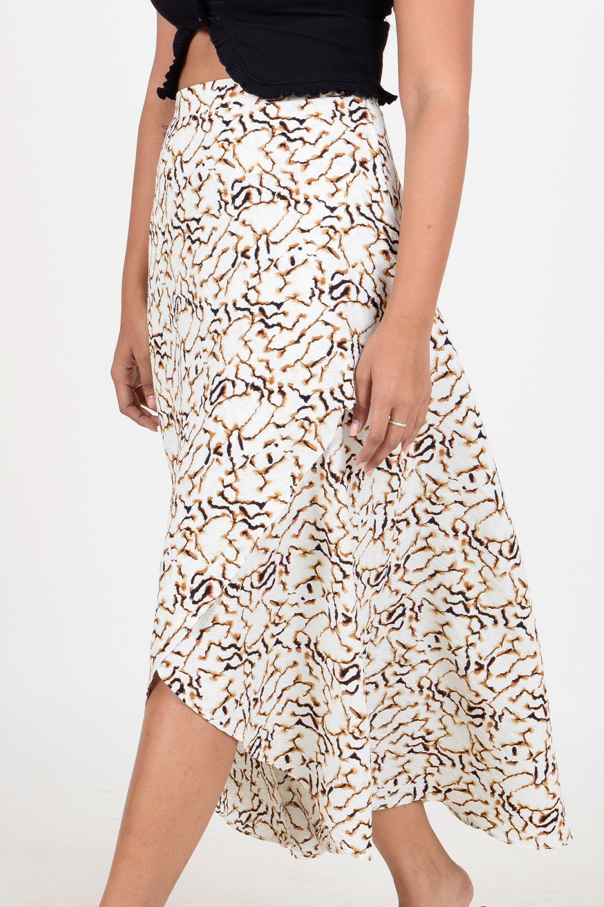 Envogue Women's Printed Chic Casual Skirt