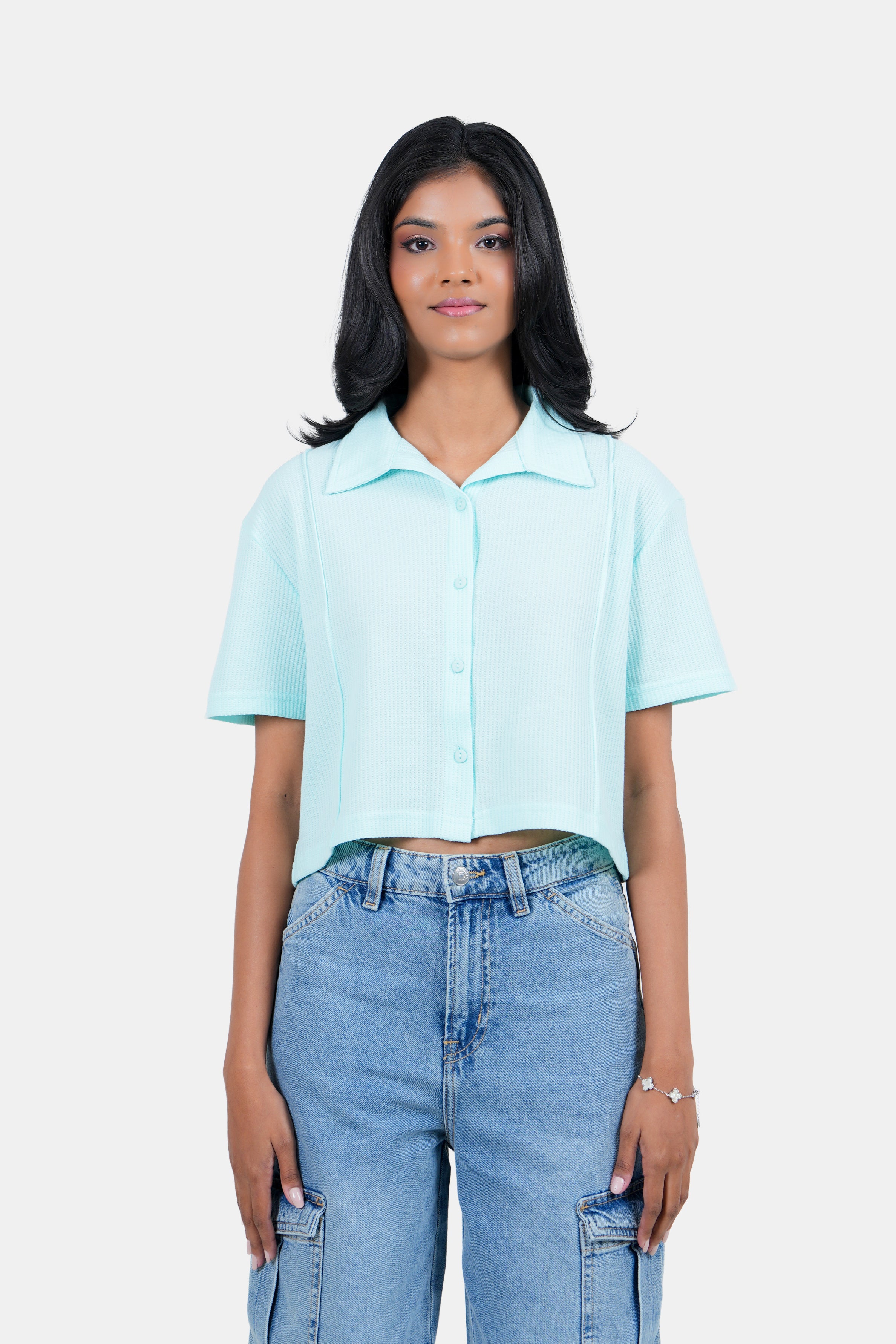Modano Women's Crop Shirt - Casual Wear