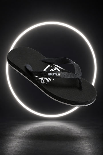 HUSTLE Men's Flip Flops - Black