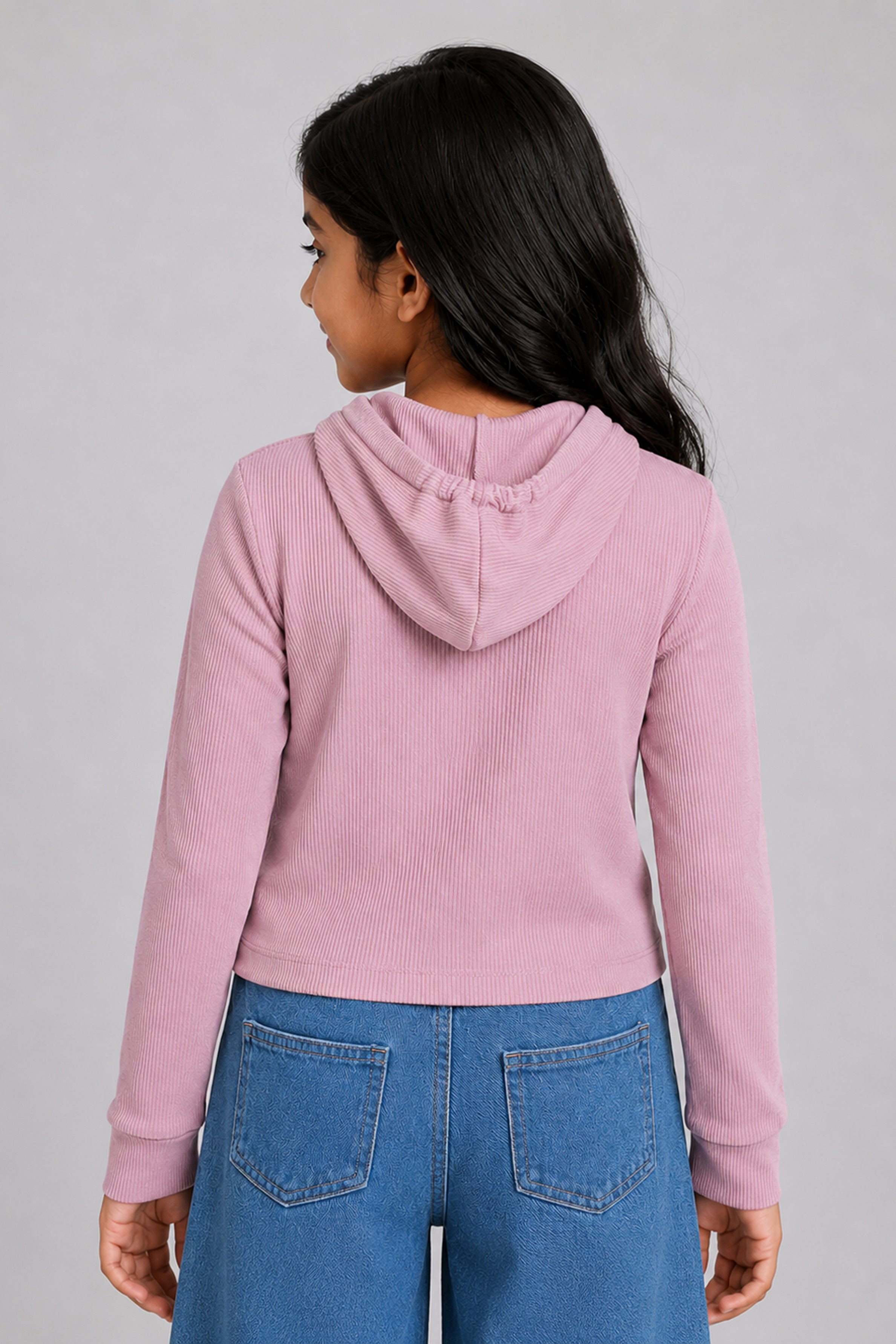 LITTLE MODANO Kids' Pink Hooded Tee