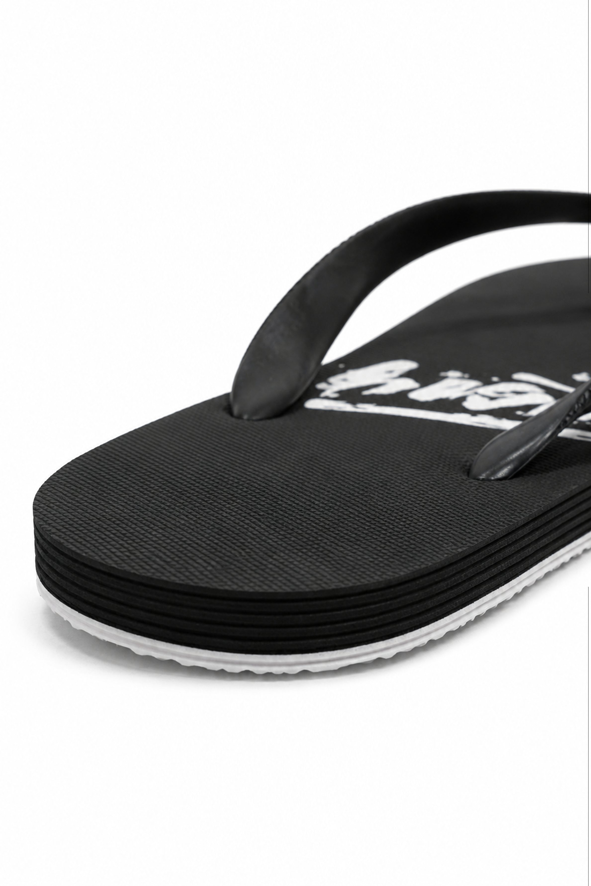 HUSTLE Men's Flip Flops - Black