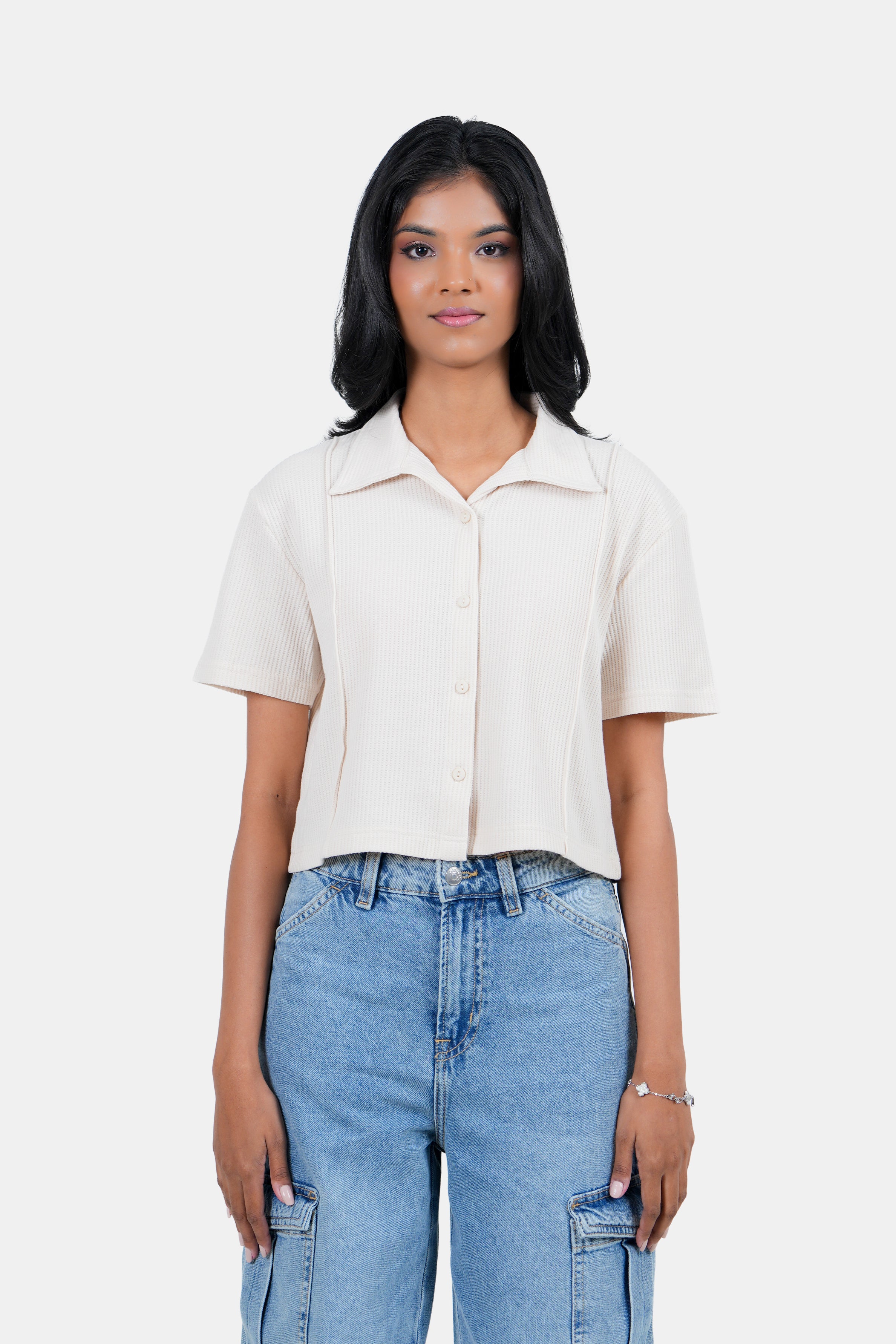 Modano Women's Crop Shirt - Casual Wear