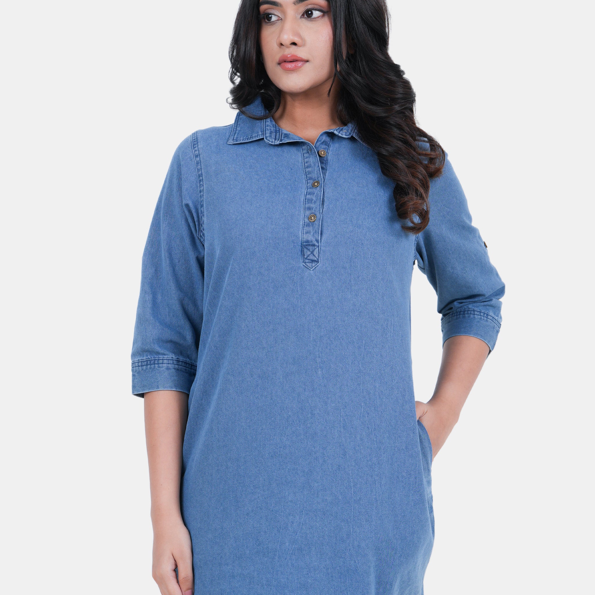 Modano Signature Style Women's Denim Dress