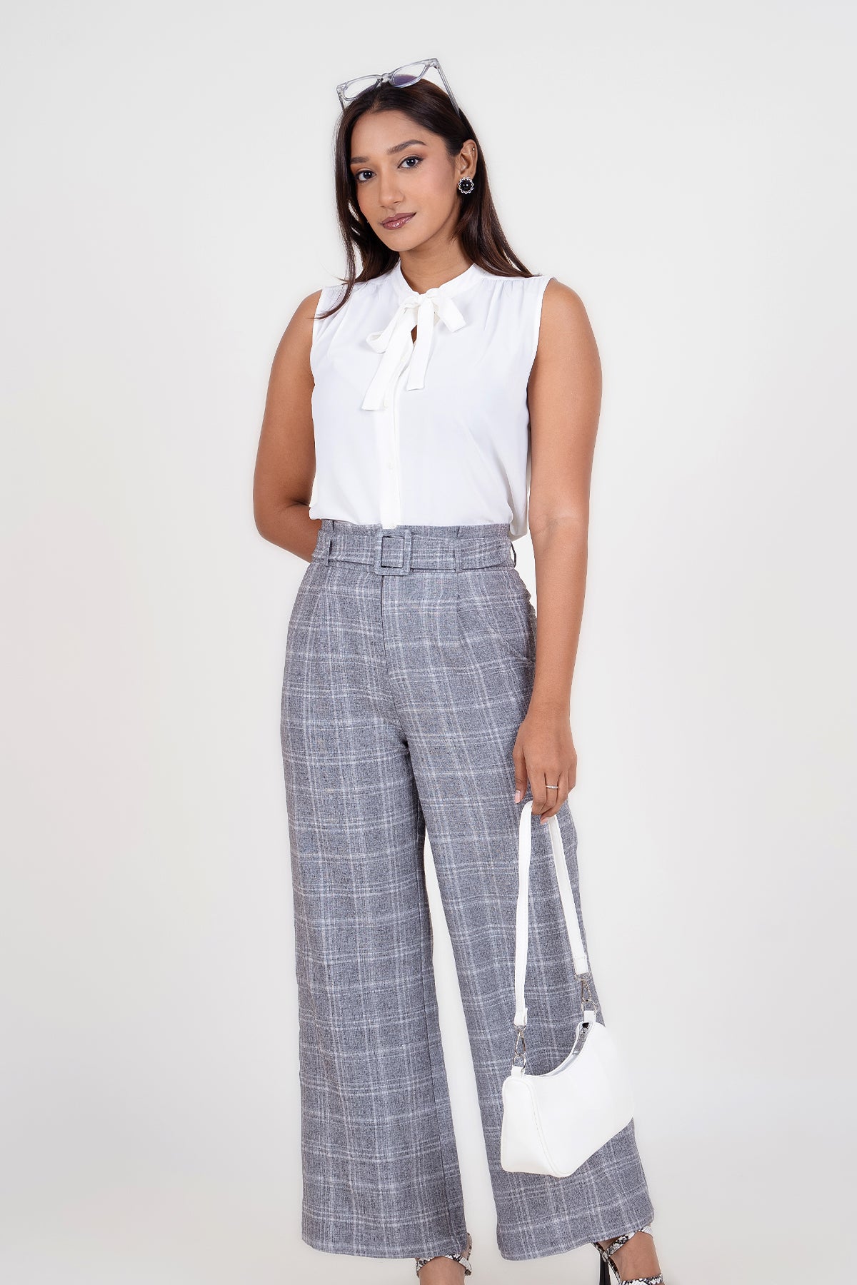 Envogue Women's Chic Check Office Pant