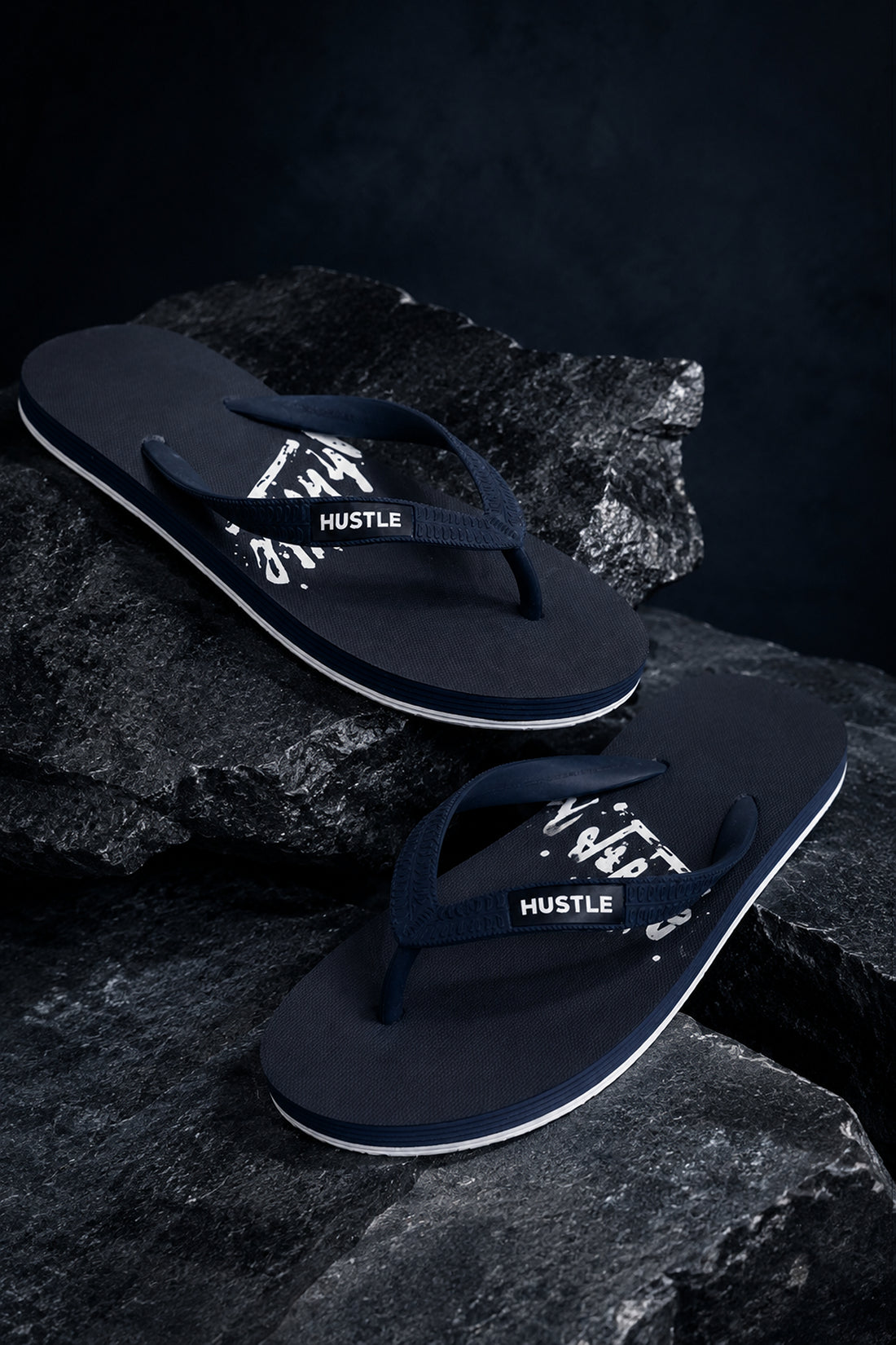 HUSTLE Men's Flip Flops - Blue