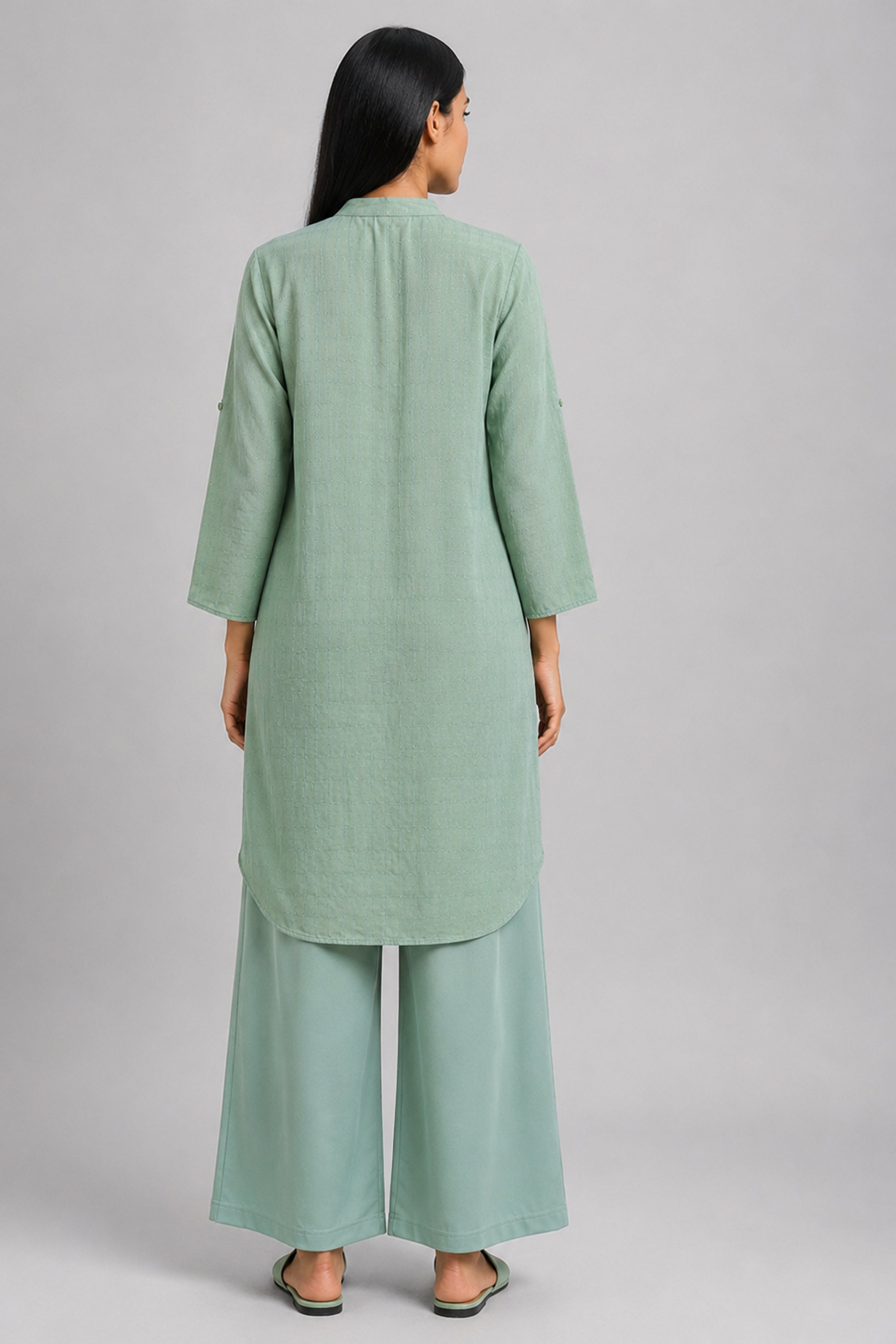 HADA Women's Casual Printed Kurta - Green
