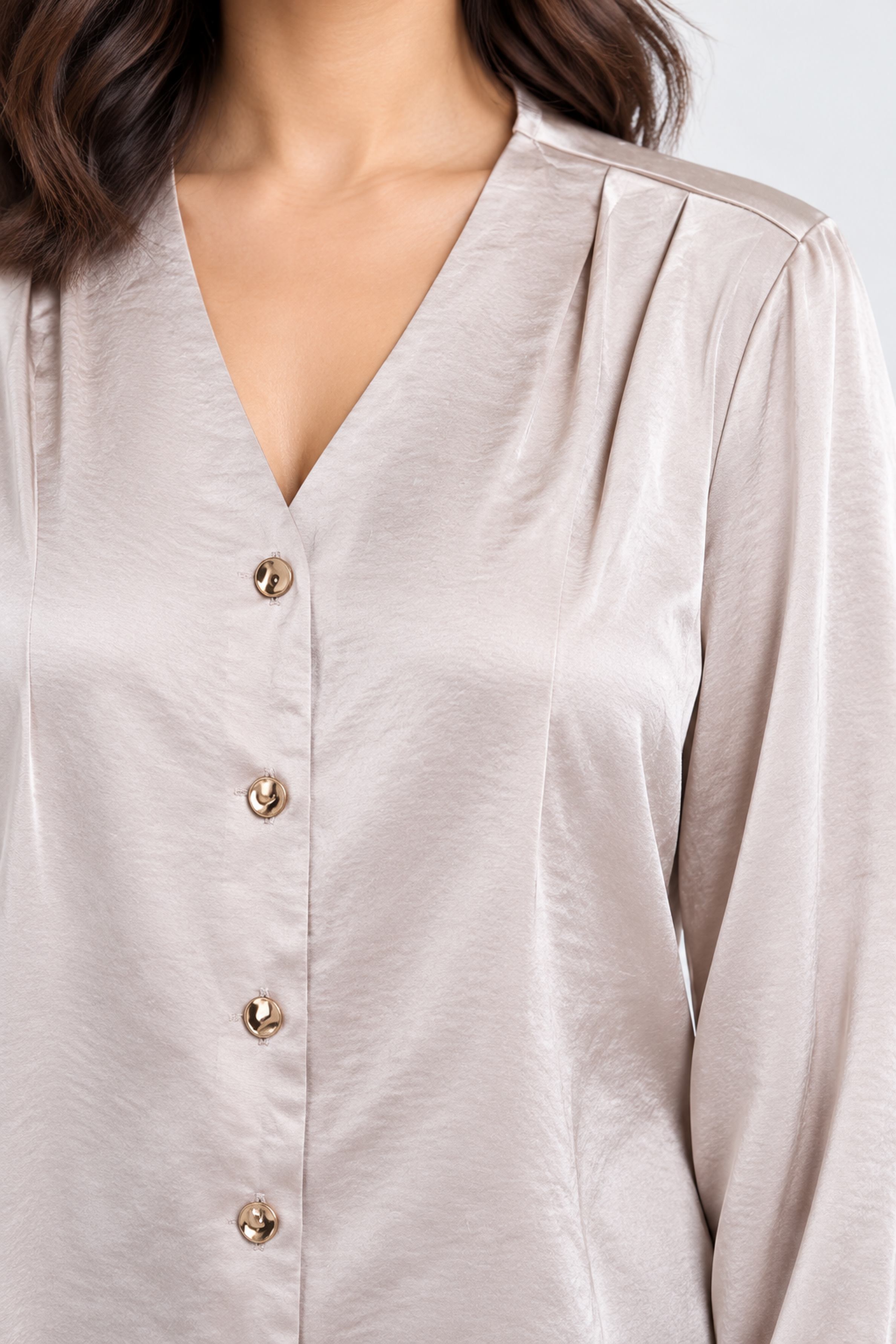 FOREVER 21 Women's Formal Regular Blouse - Nude