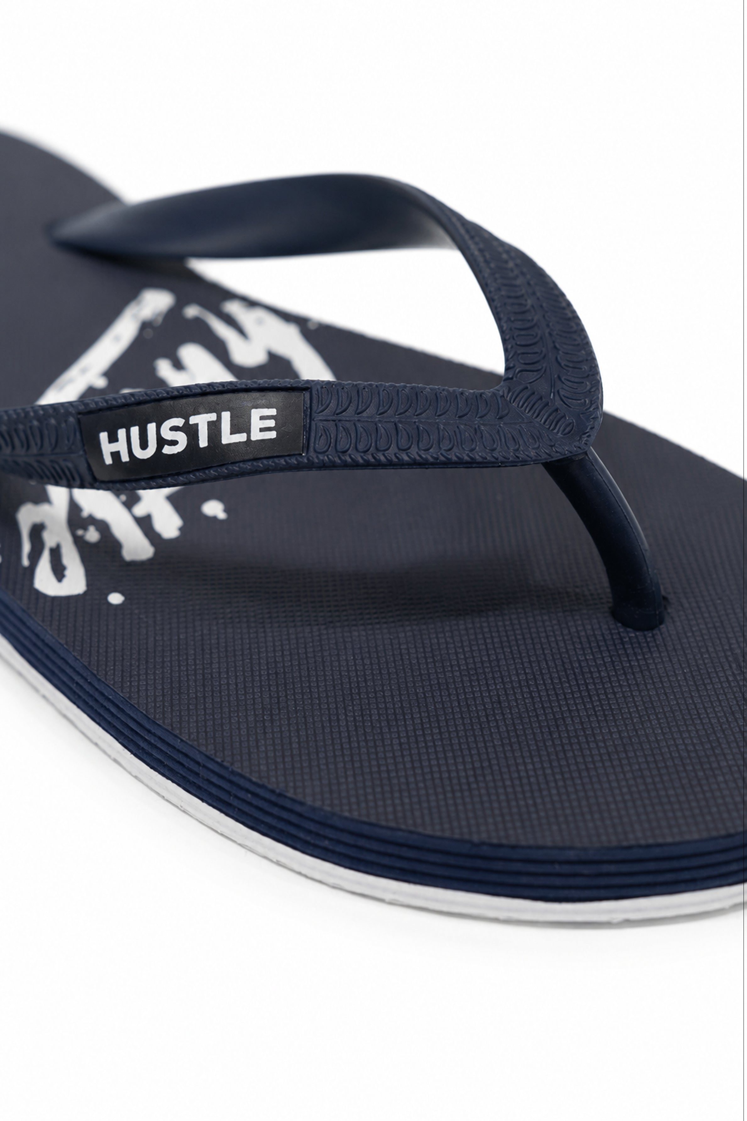 HUSTLE Men's Blue Flip Flops