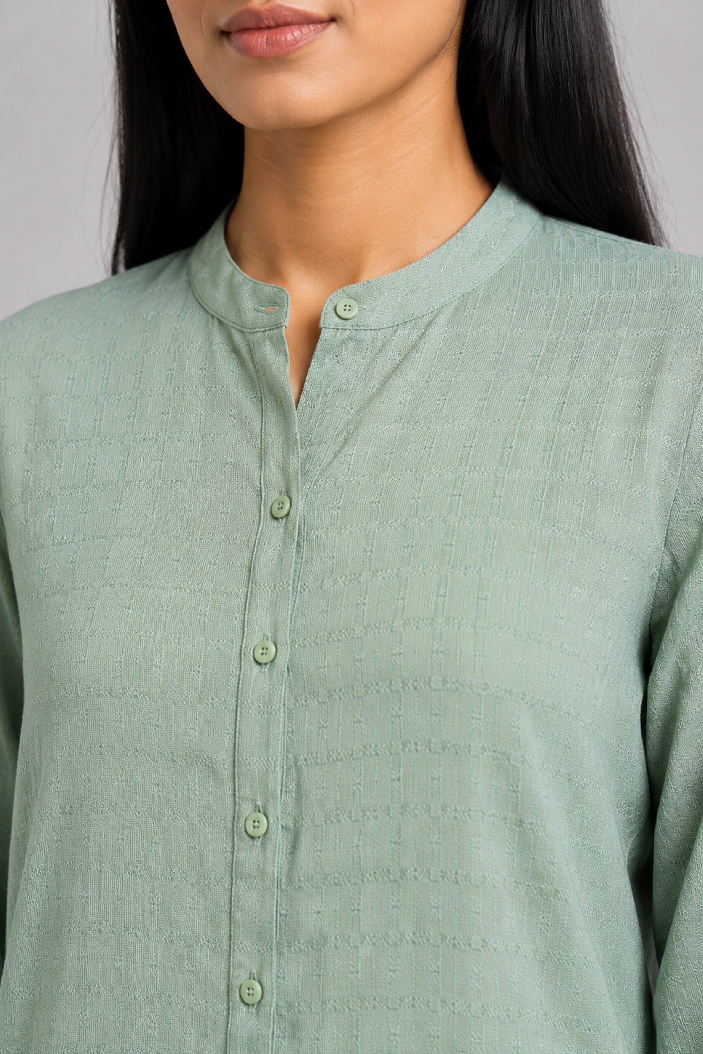 HADA Women's Casual Printed Kurta - Green