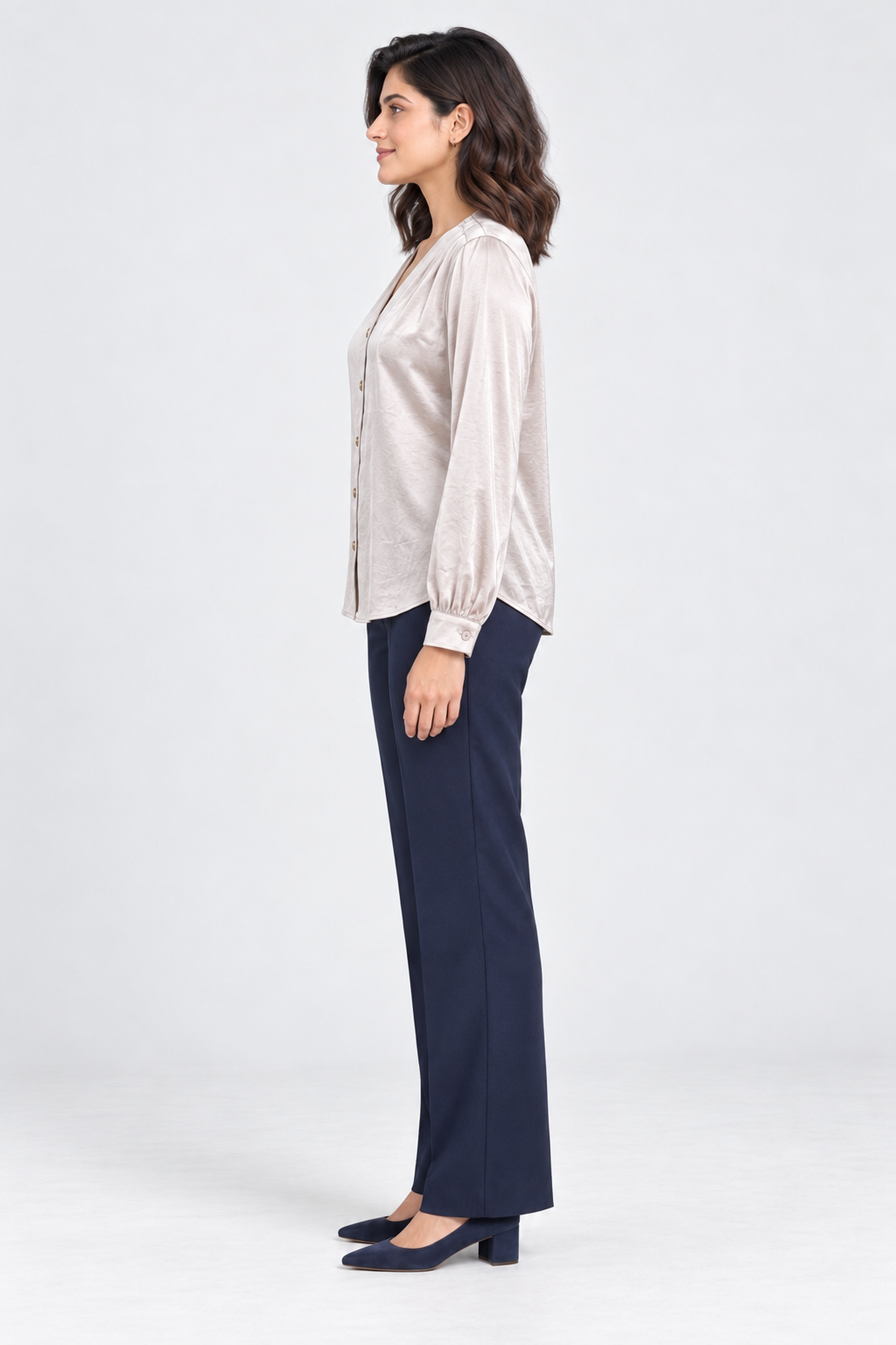 FOREVER 21 Women's Formal Regular Blouse - Nude