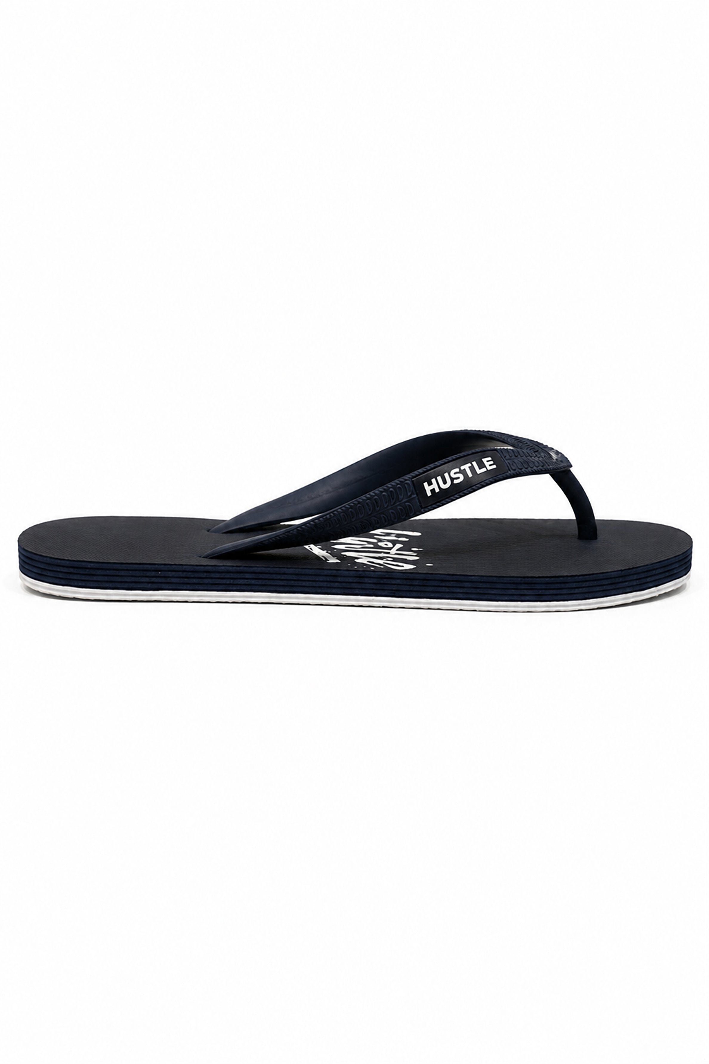 HUSTLE Men's Blue Flip Flops