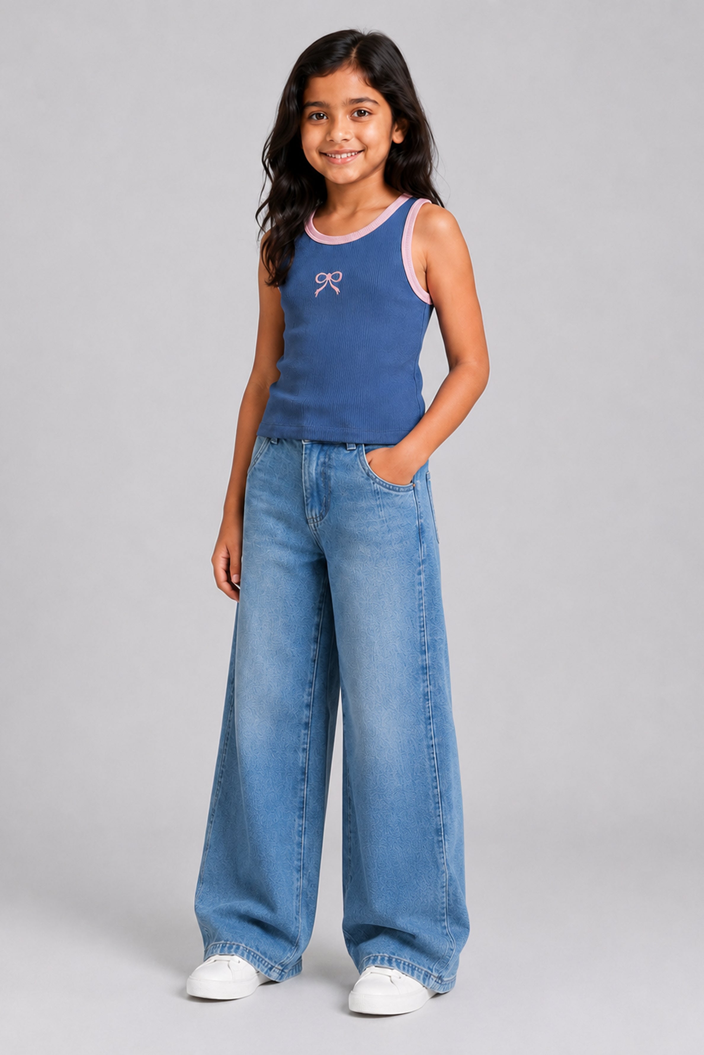 LITTLE MODANO Kids' Blue Top