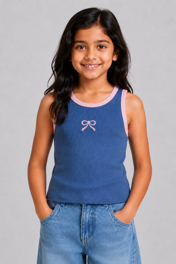 LITTLE MODANO Kid's Girls Top - Blue