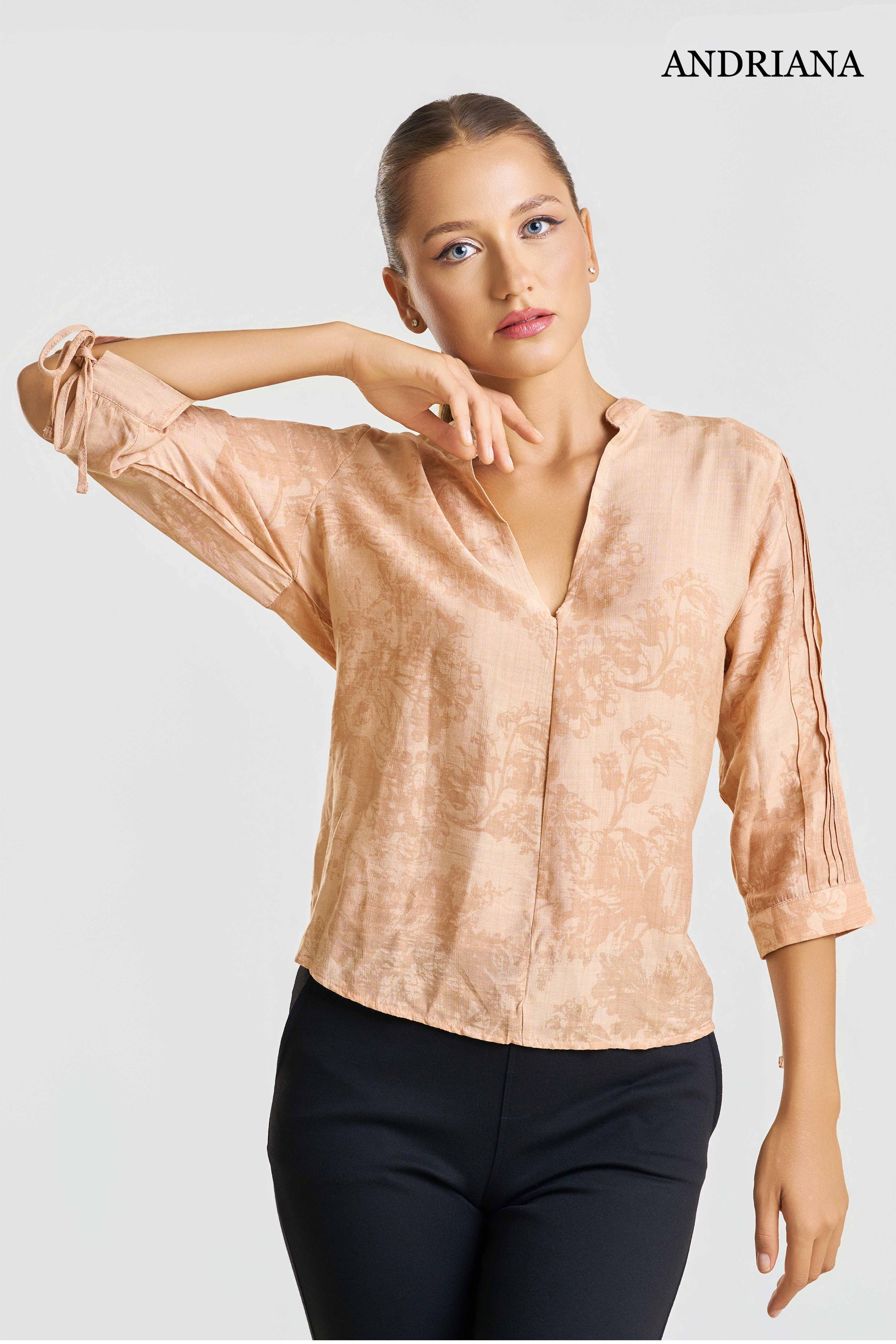 Andriana Women's  Printed Blouse - Formal Wear