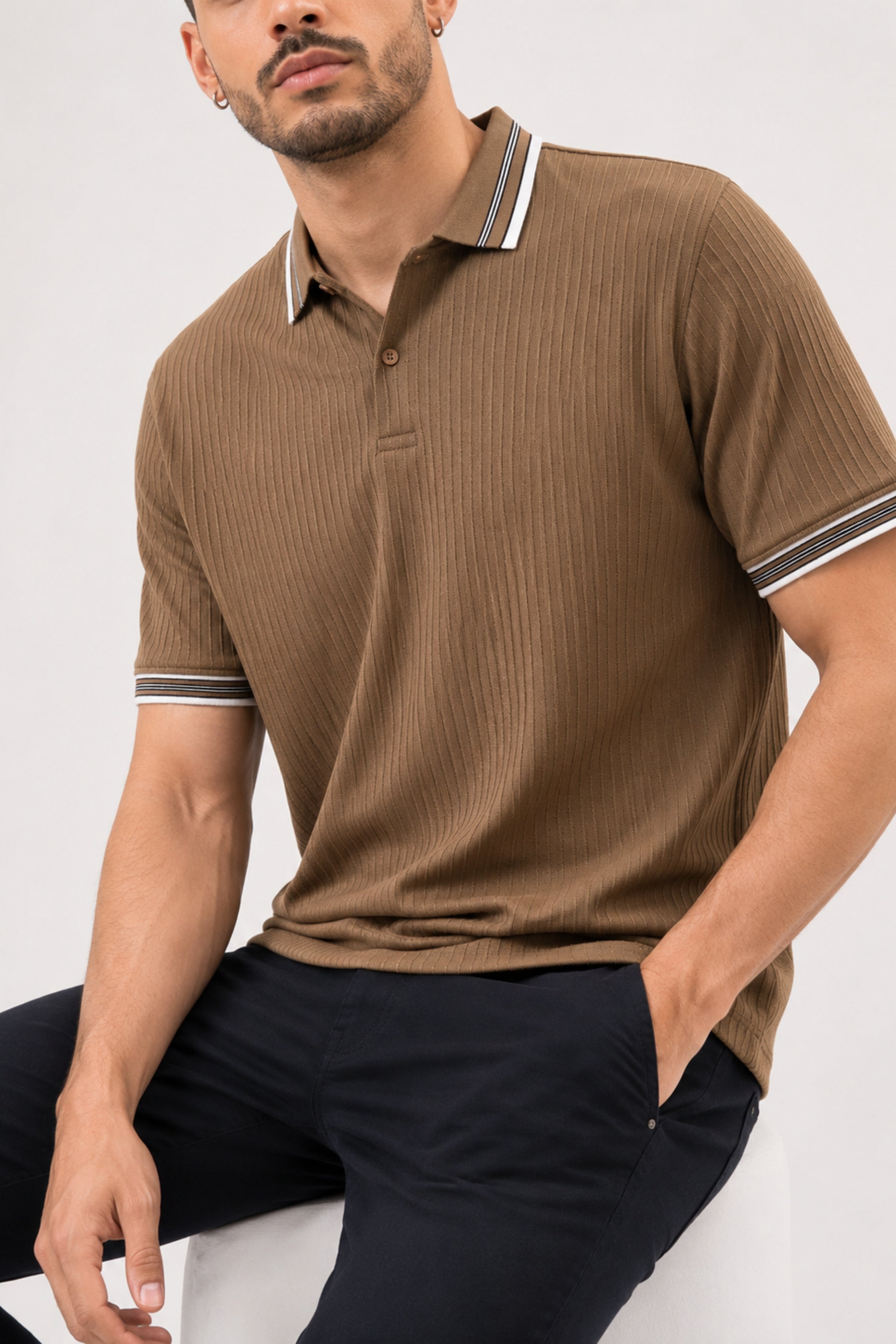 KINGS STREET Men’s POLO Tees - Khaki