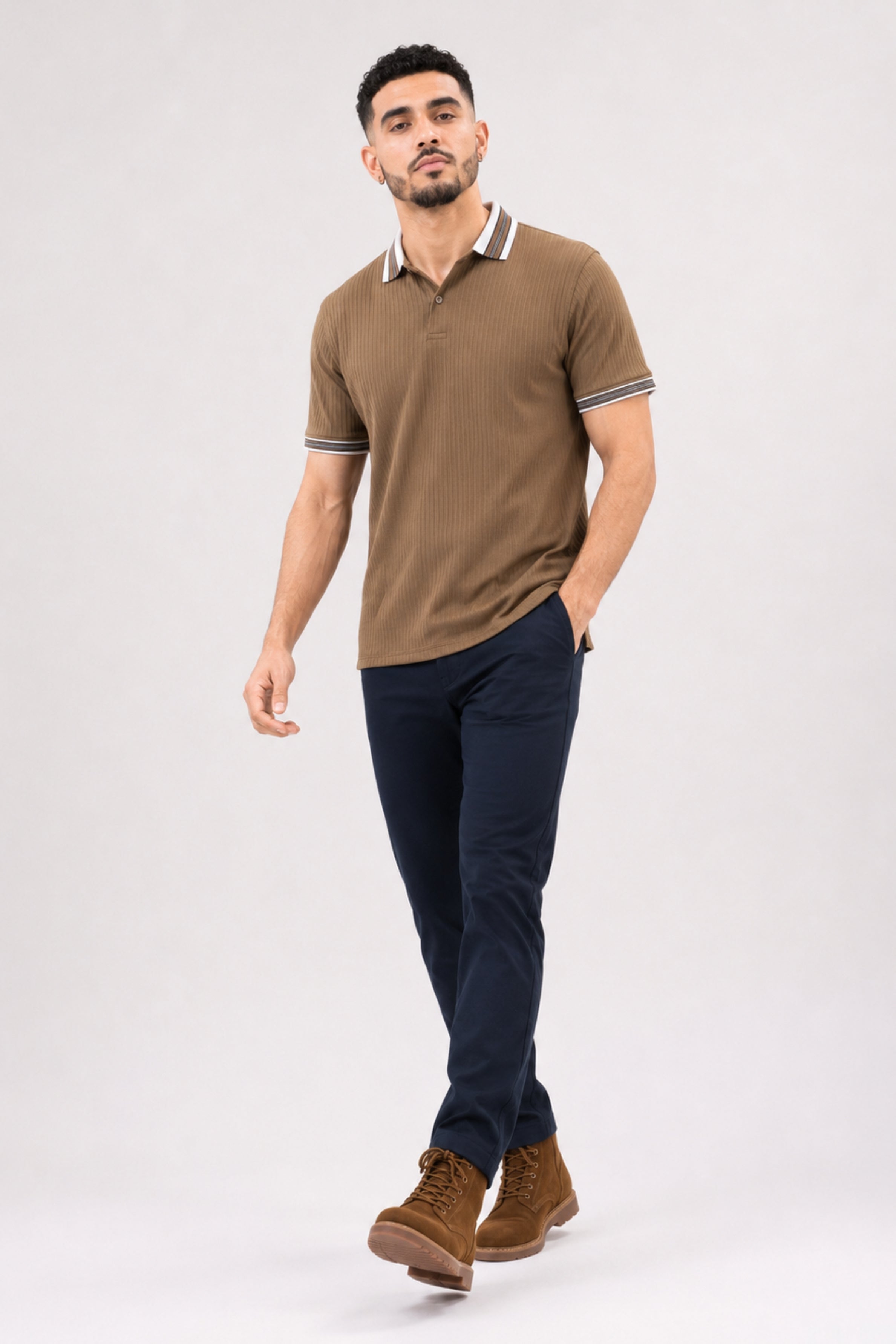 KINGS STREET Men’s POLO Tees - Khaki