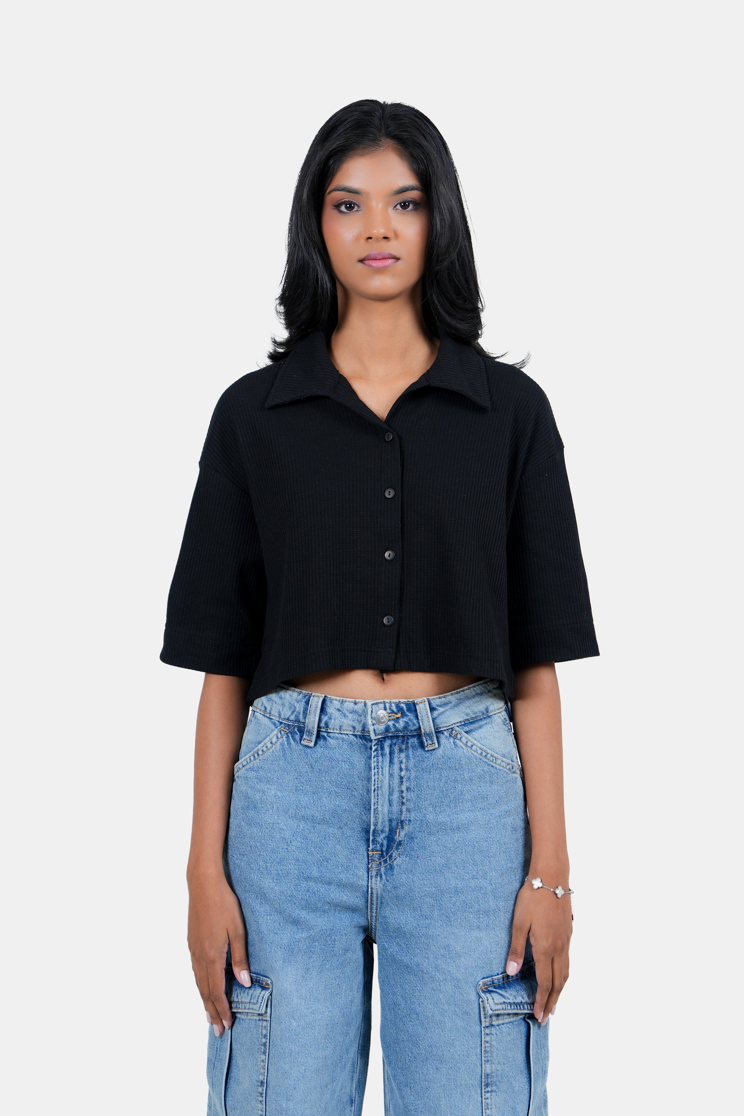 Modano Women's Crop Shirt - Casual Wear