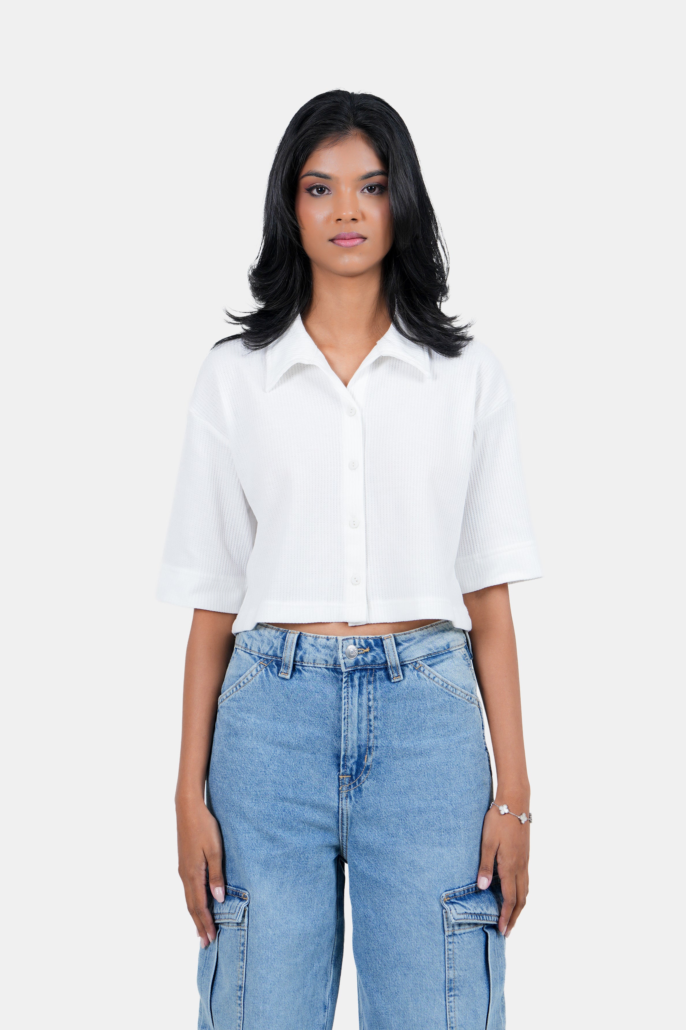 Modano Women's Crop Shirt - Casual Wear