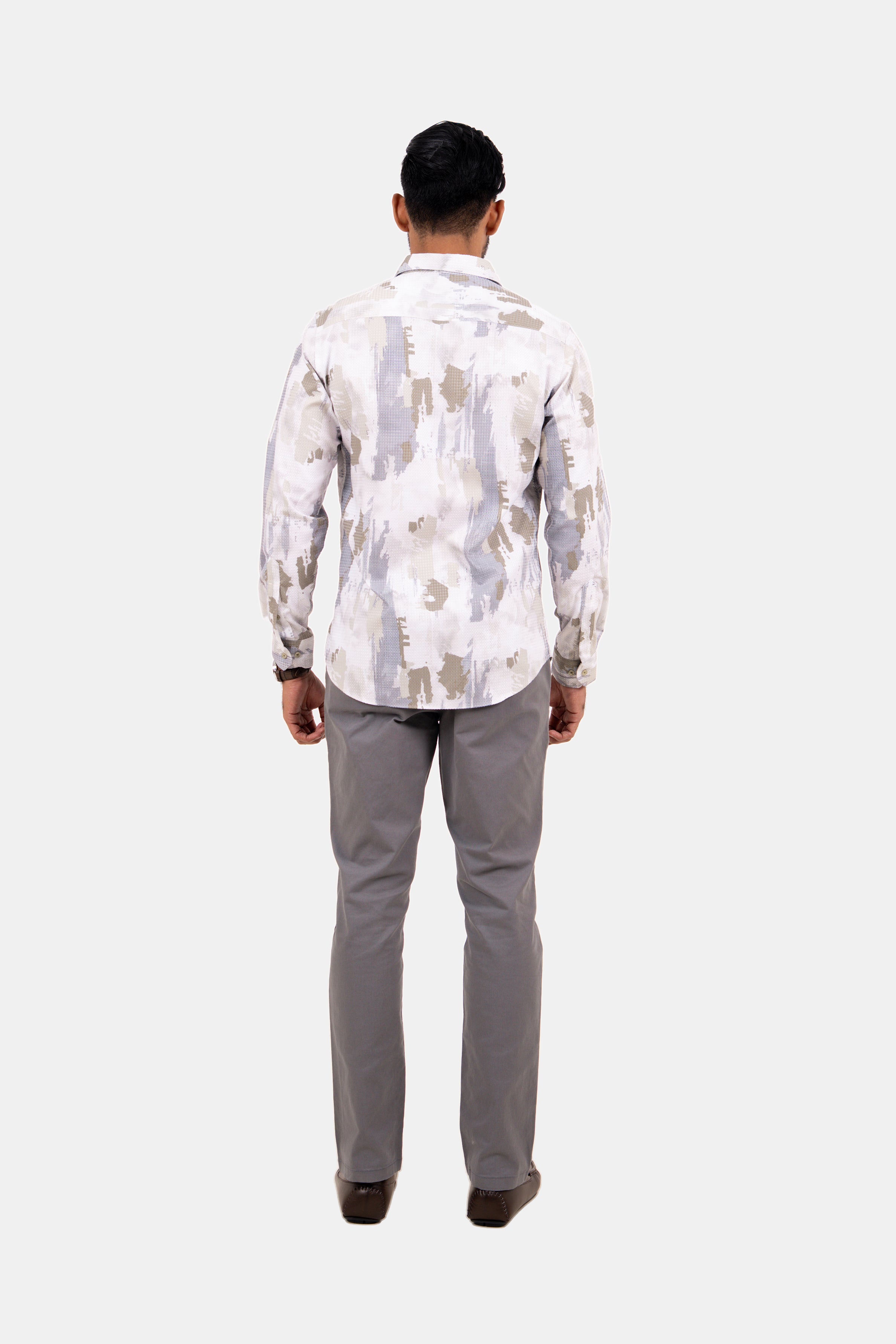 King Street Men's Casual Printed Shirt