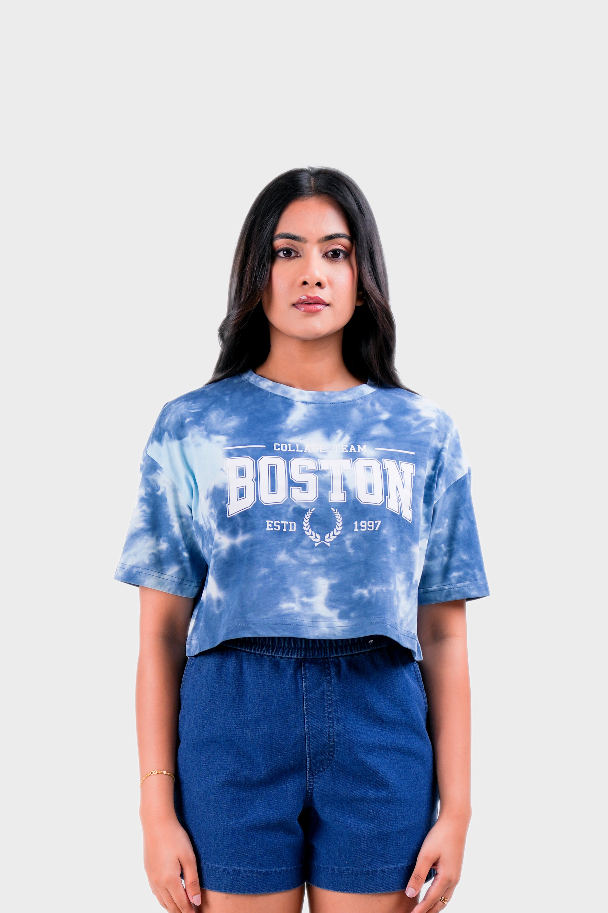 Modano Women's Tie Dye Crop Top - Casual Wear