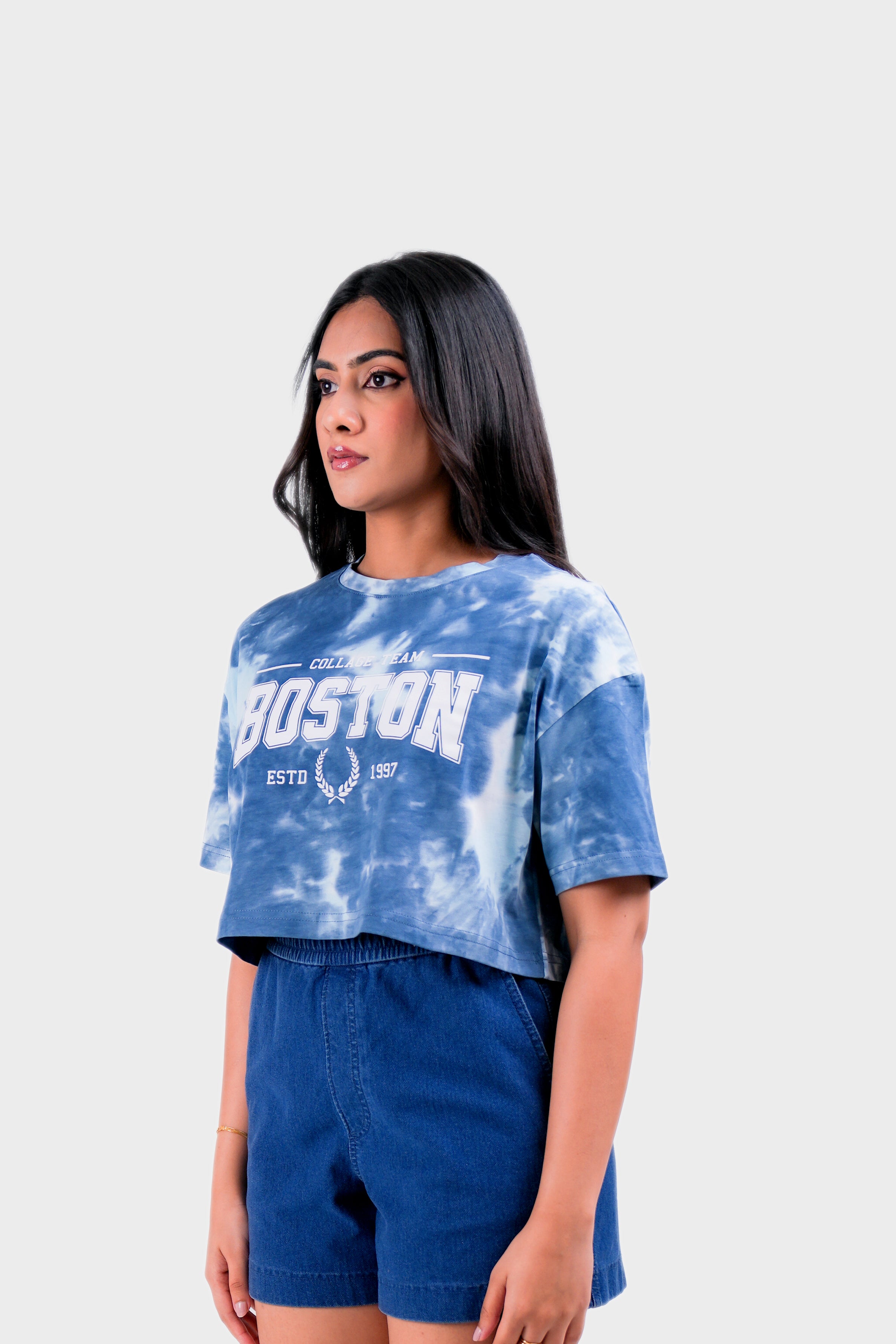 Modano Women's Tie Dye Crop Top - Casual Wear